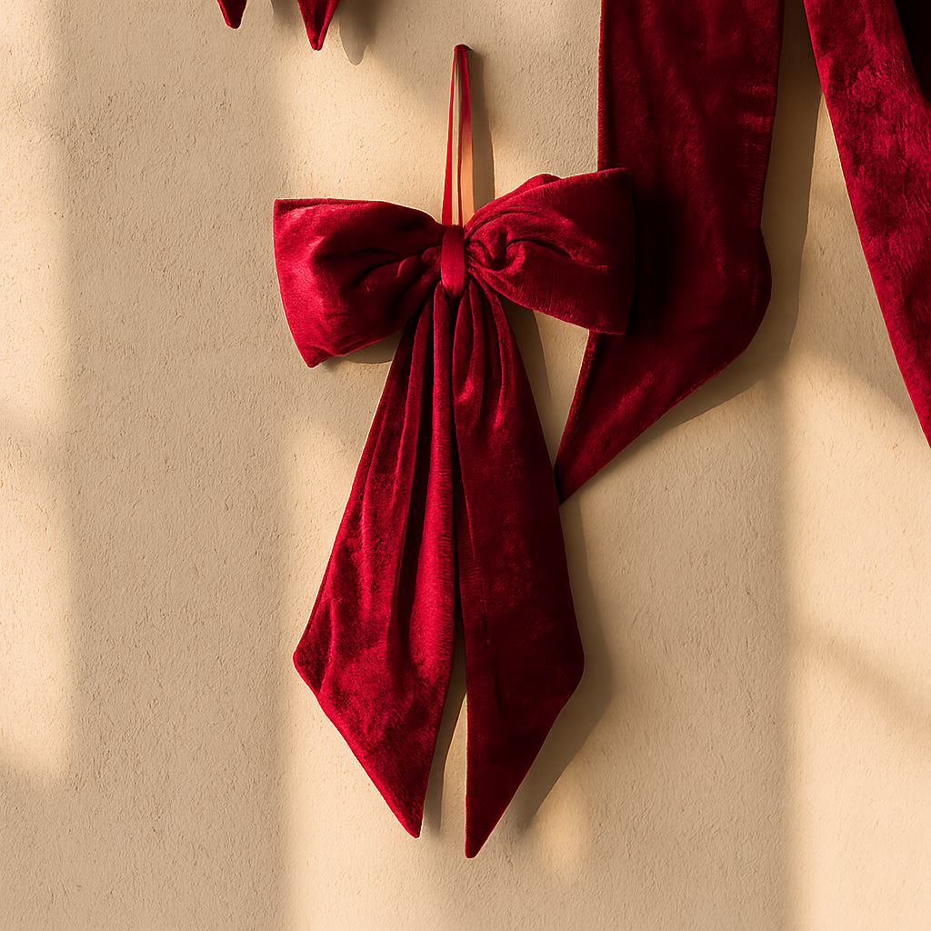 Berry Red Velvet Bow