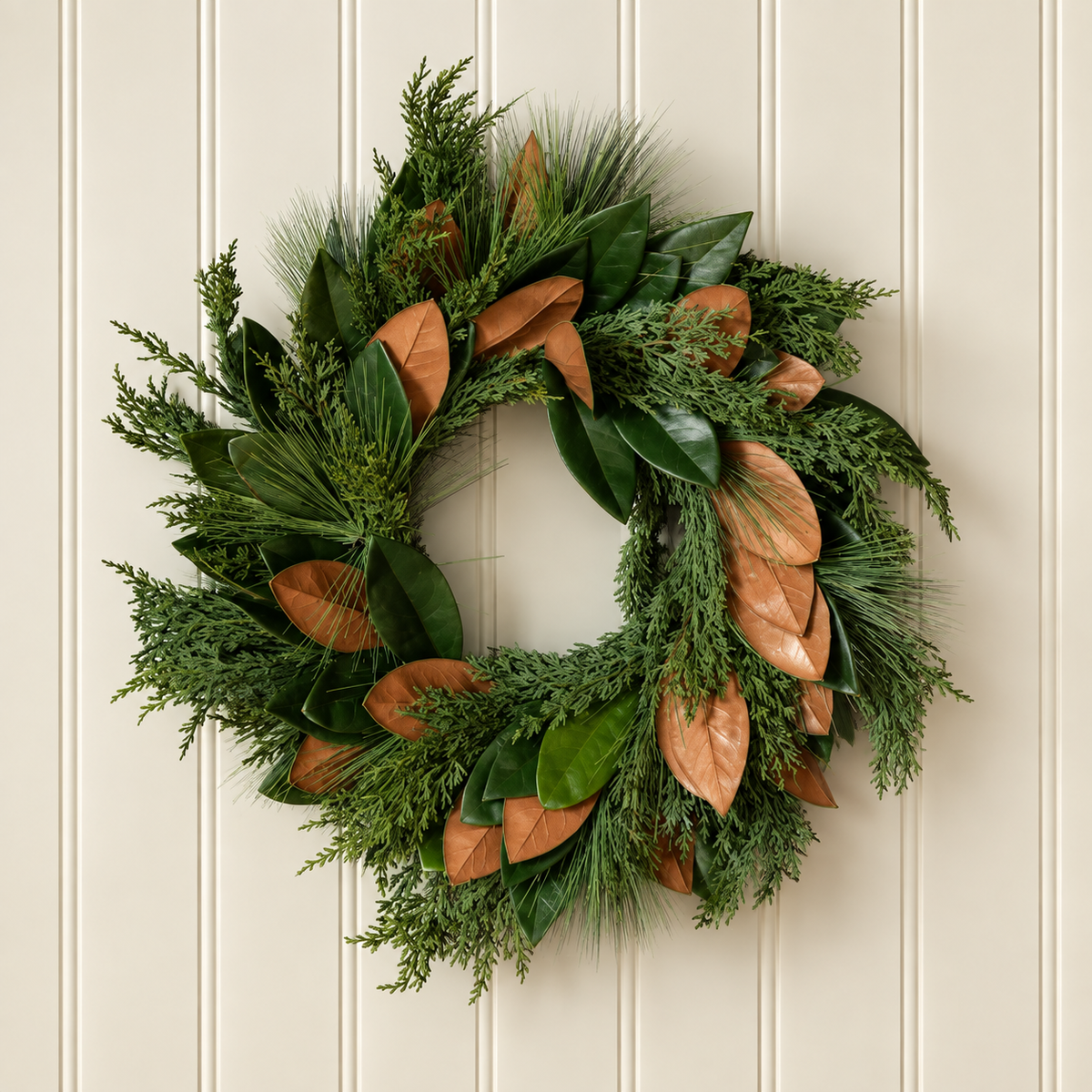 Artificial Magnolia Norfolk In/Out Real Touch 24" Wreath