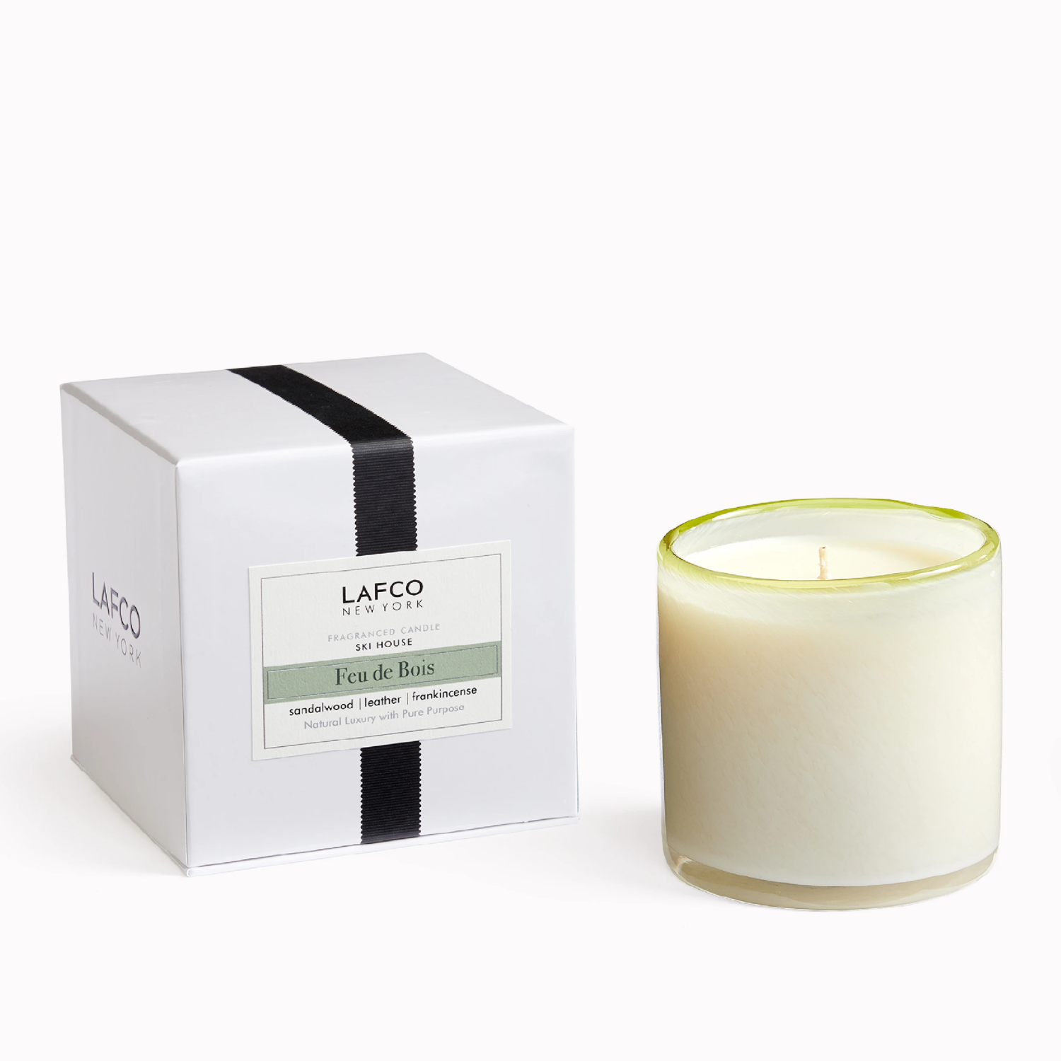 Hand-Blown Glass Candle - Fue De Bois 15.5oz