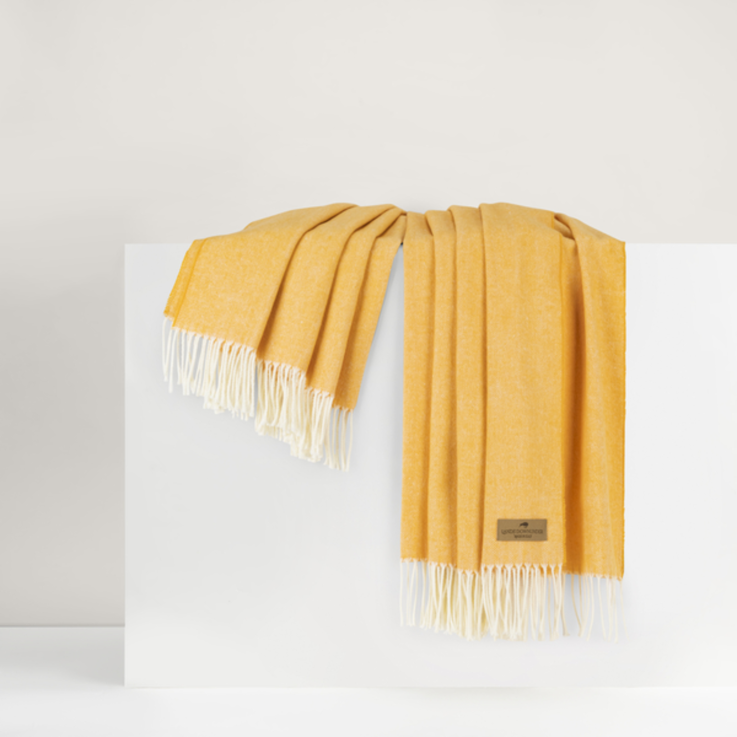 Italian Herringbone Fringe Throw Blanket - Cantaloupe