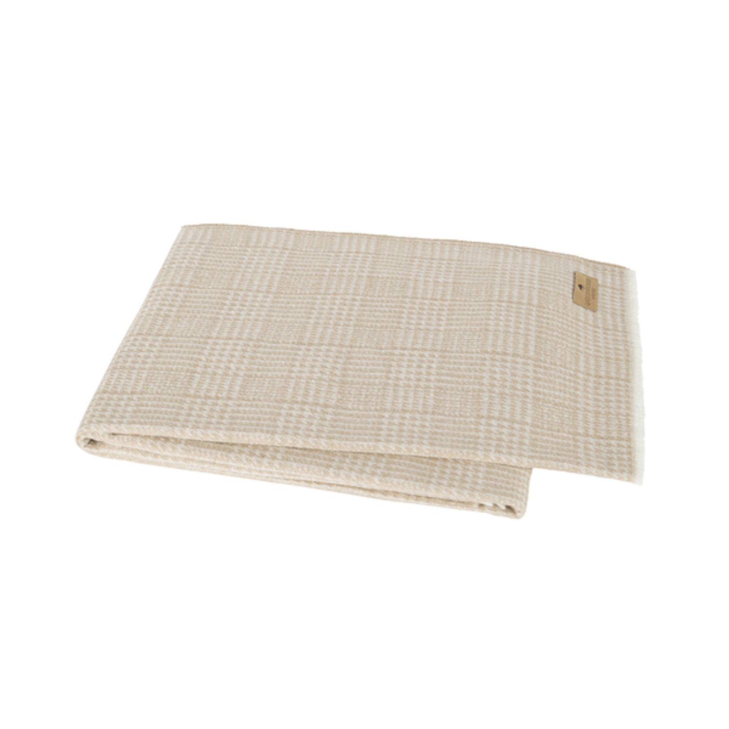 Plaid Check Cotton Throw Blanket - Dune