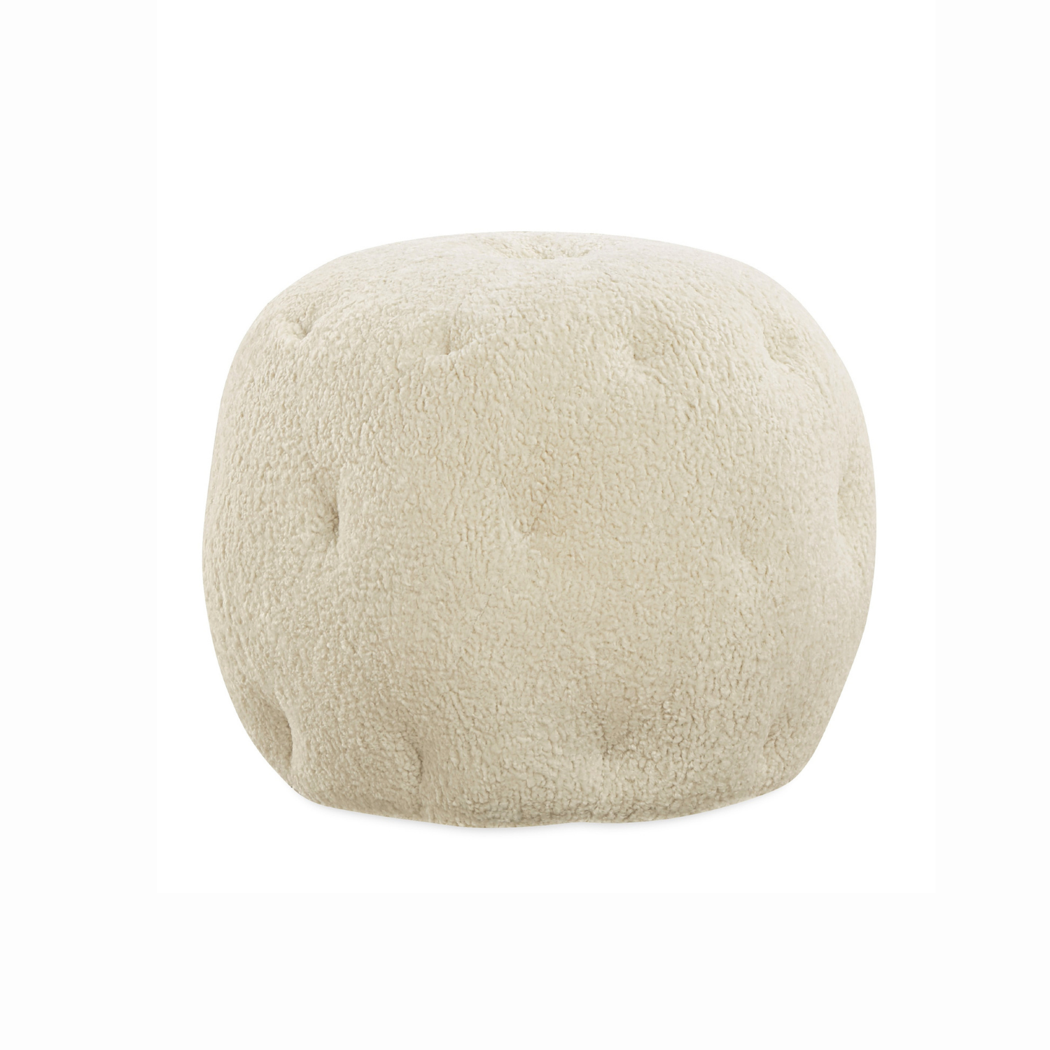Levis Tufted Ottoman - Sherpa Cloud