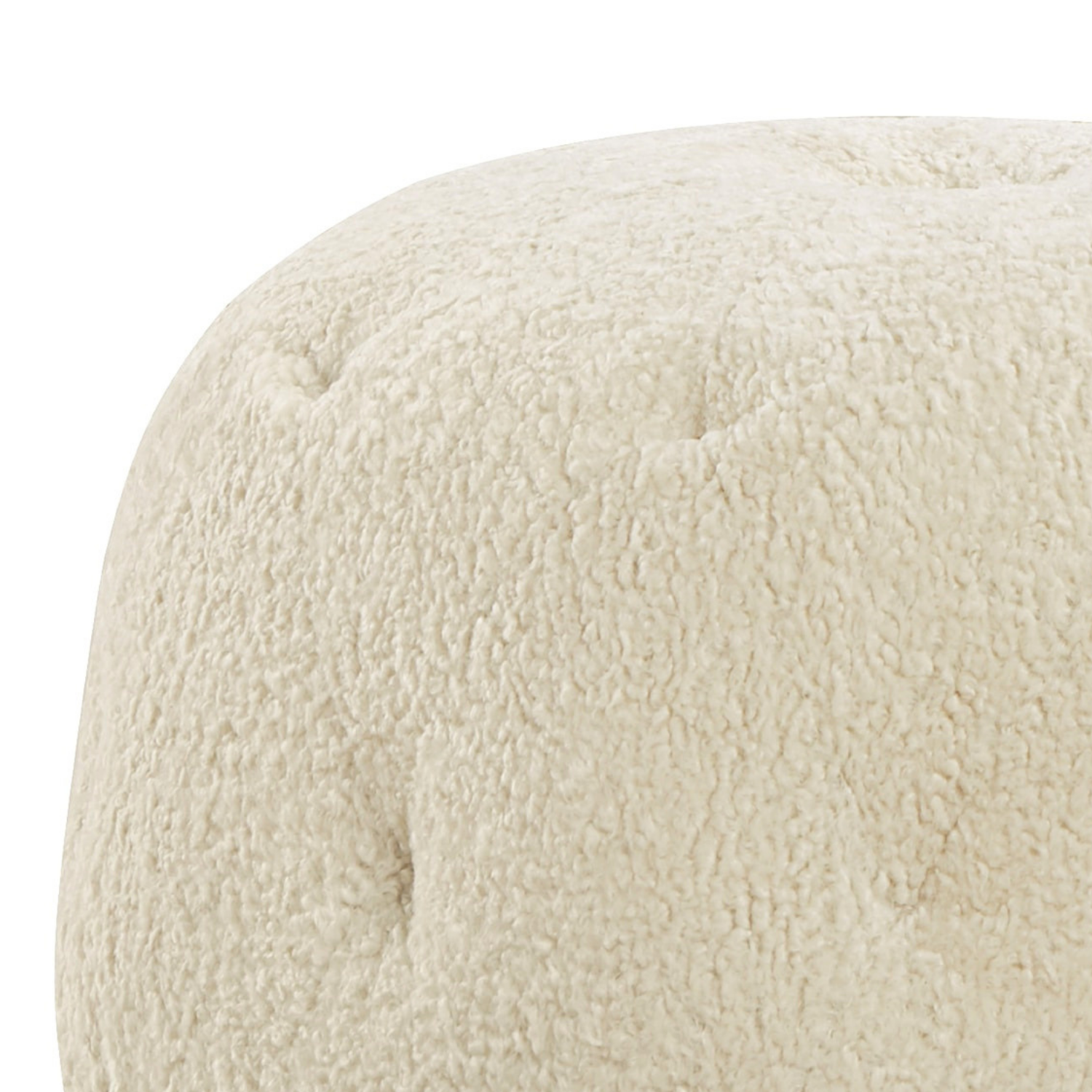 Levis Tufted Ottoman - Sherpa Cloud