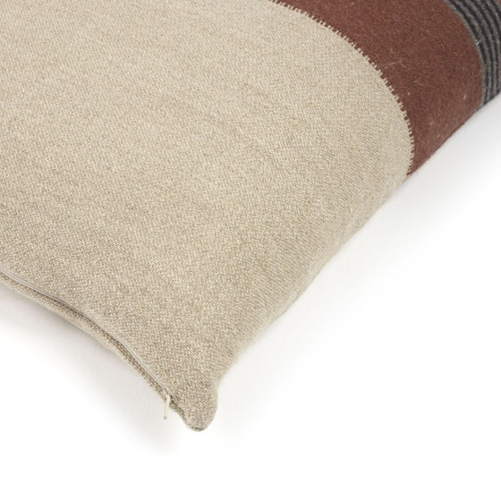 Homestead 20" Linen/Wool Blend Toss Pillow - Sienna Brown