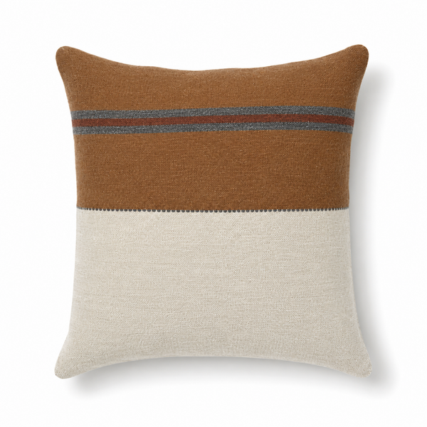 Homestead LInen/Wool Blend Toss Pillow  - Drift Stripe
