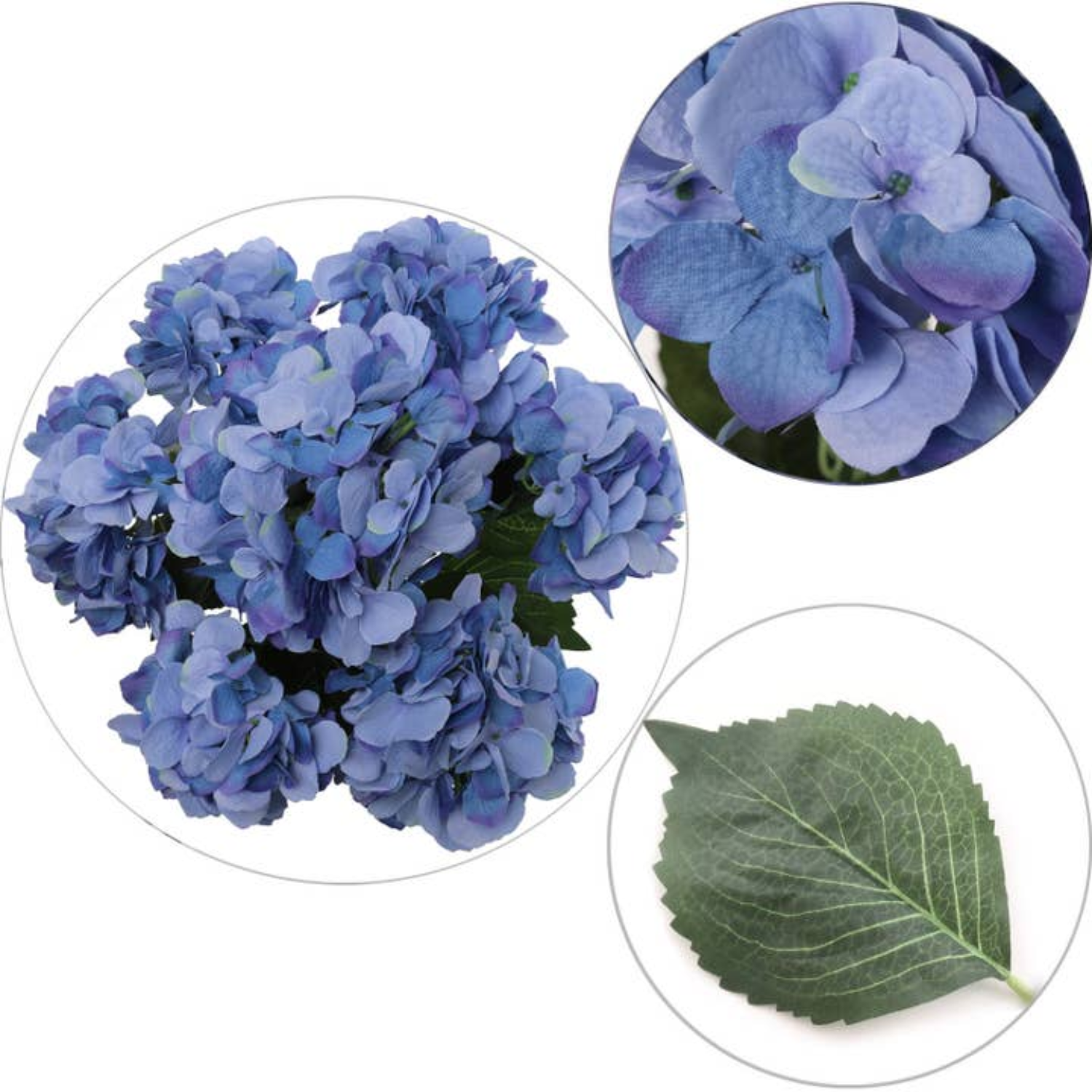Artificial Hydrangea Bouquet- Midnight Blue