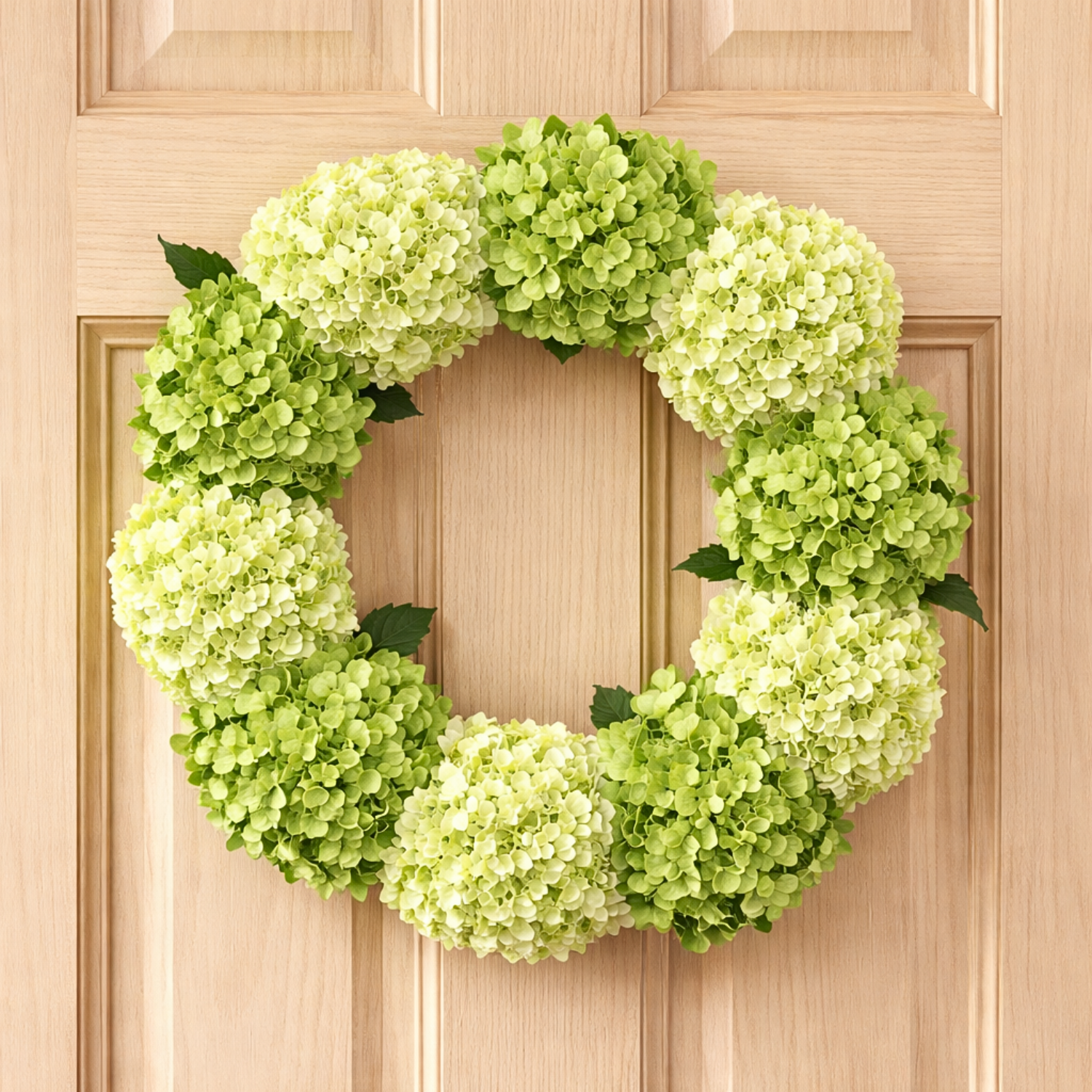 Artificial Green Hydrangea Wreath