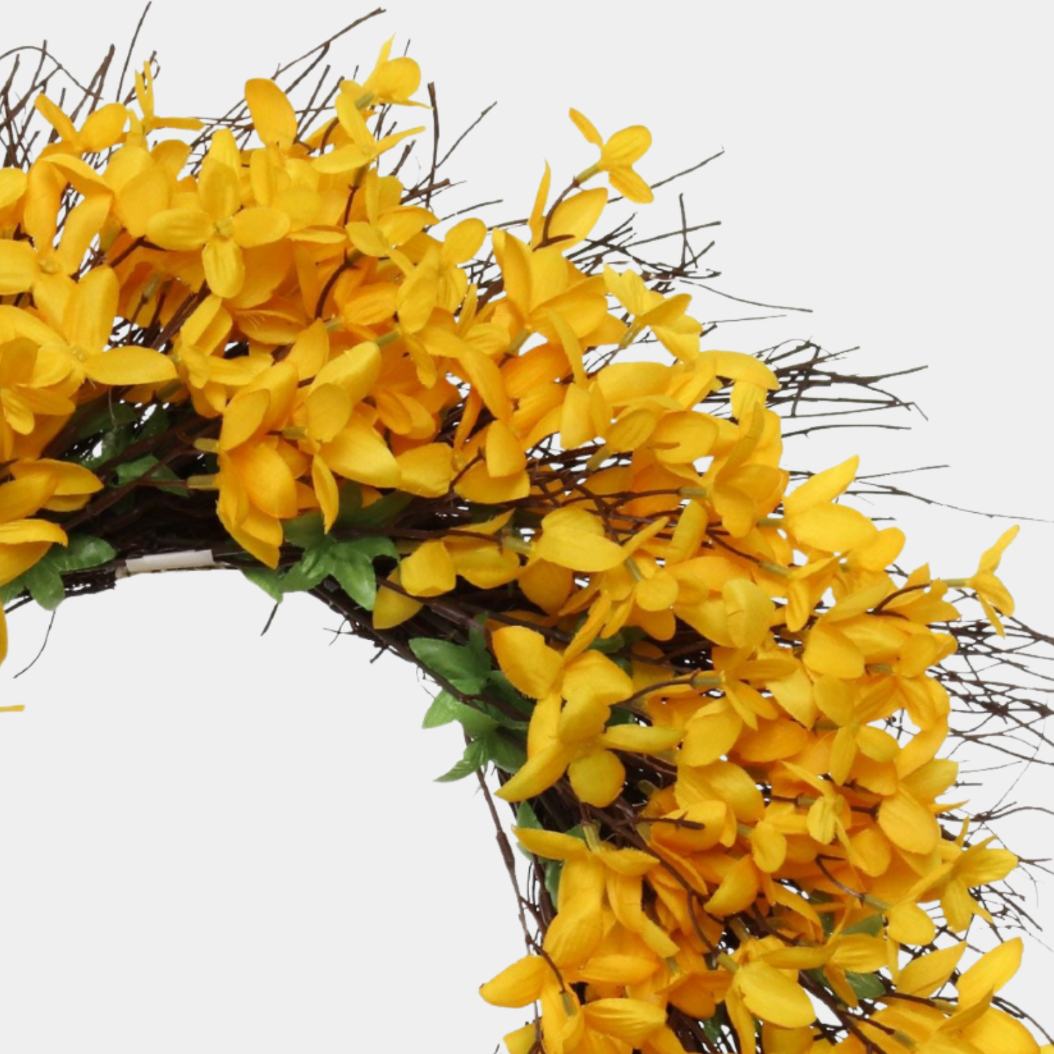 Artificial Yellow Forsythia Wreath