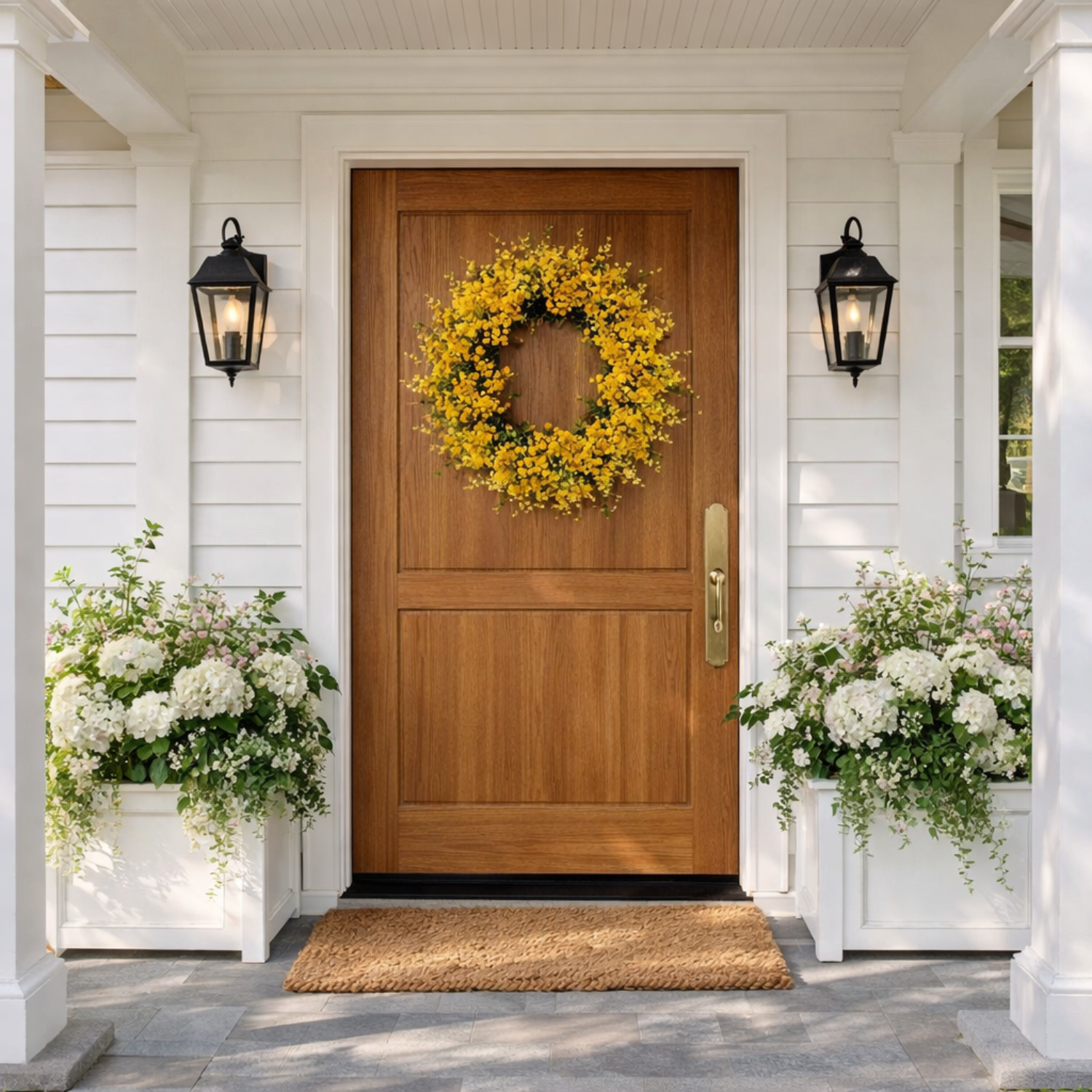 Artificial Yellow Forsythia Wreath