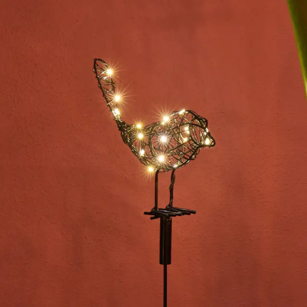 Birdie Outdoor Bronze Solar Light Stake