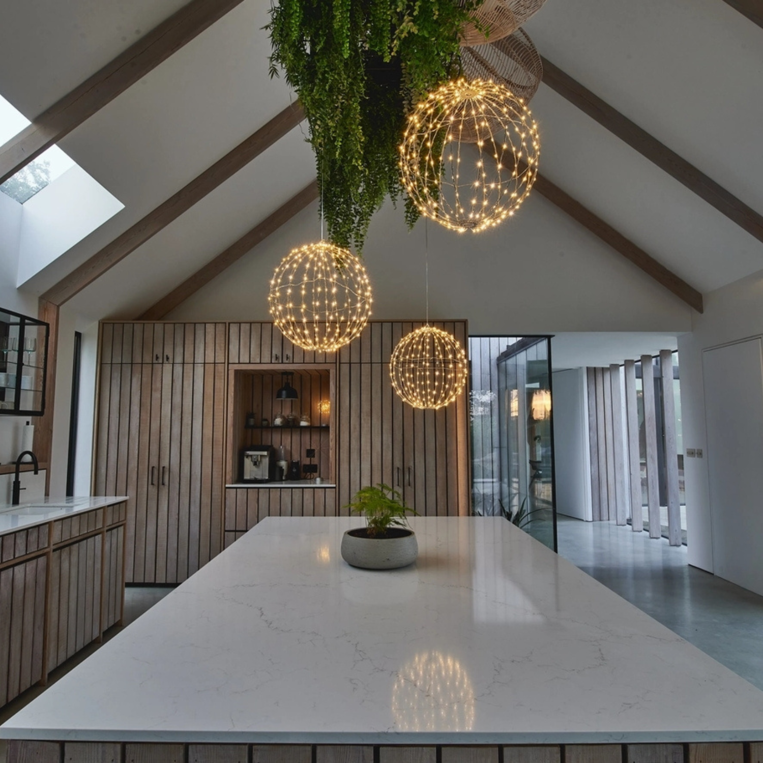 Glow Globe Copper Plug-In Hanging In/Out Light