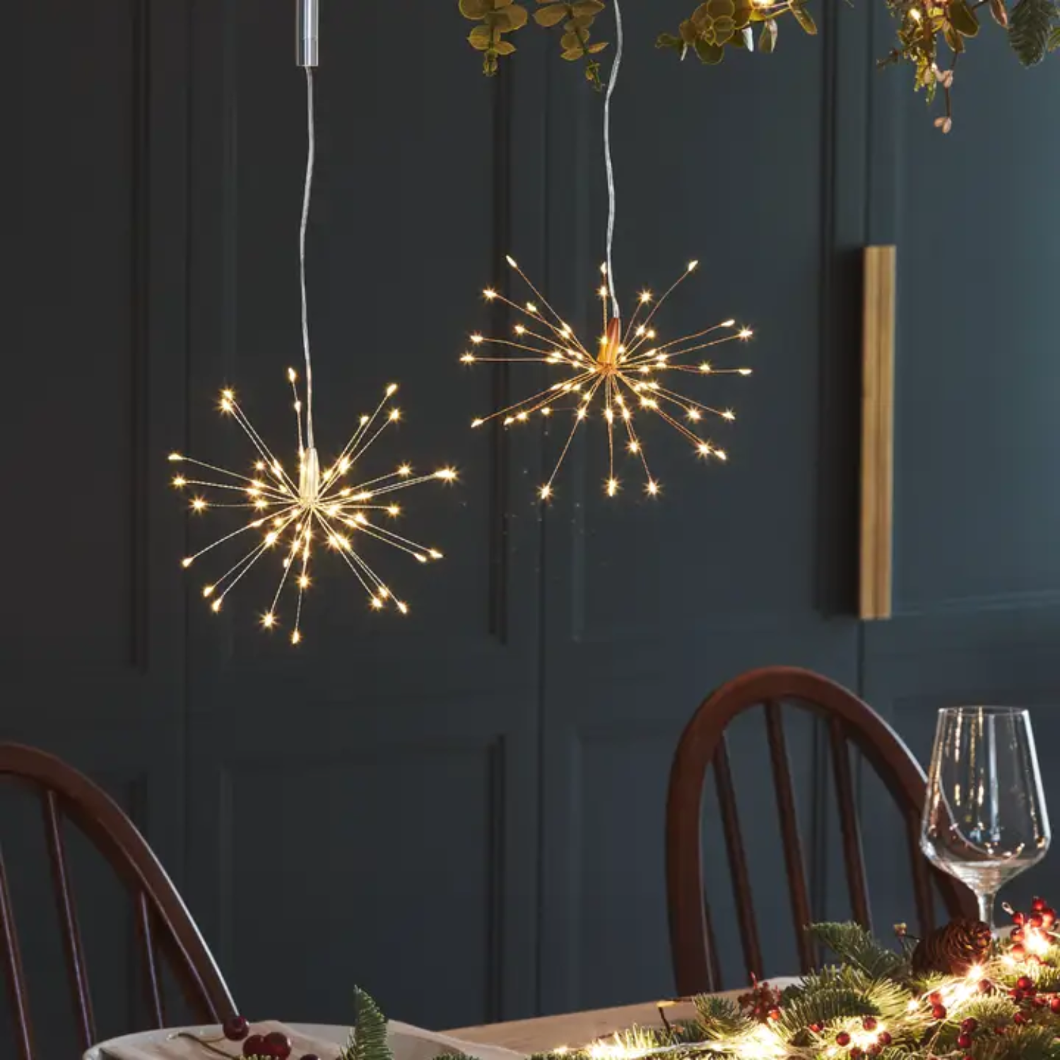 Fireworks Mini Indoor Silver Hanging Light