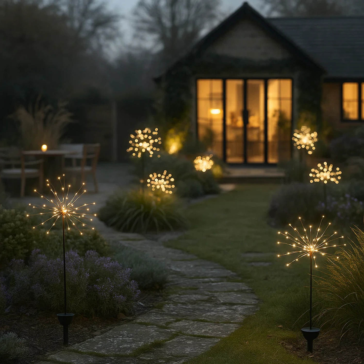 Firework Solar Garden Light Stake