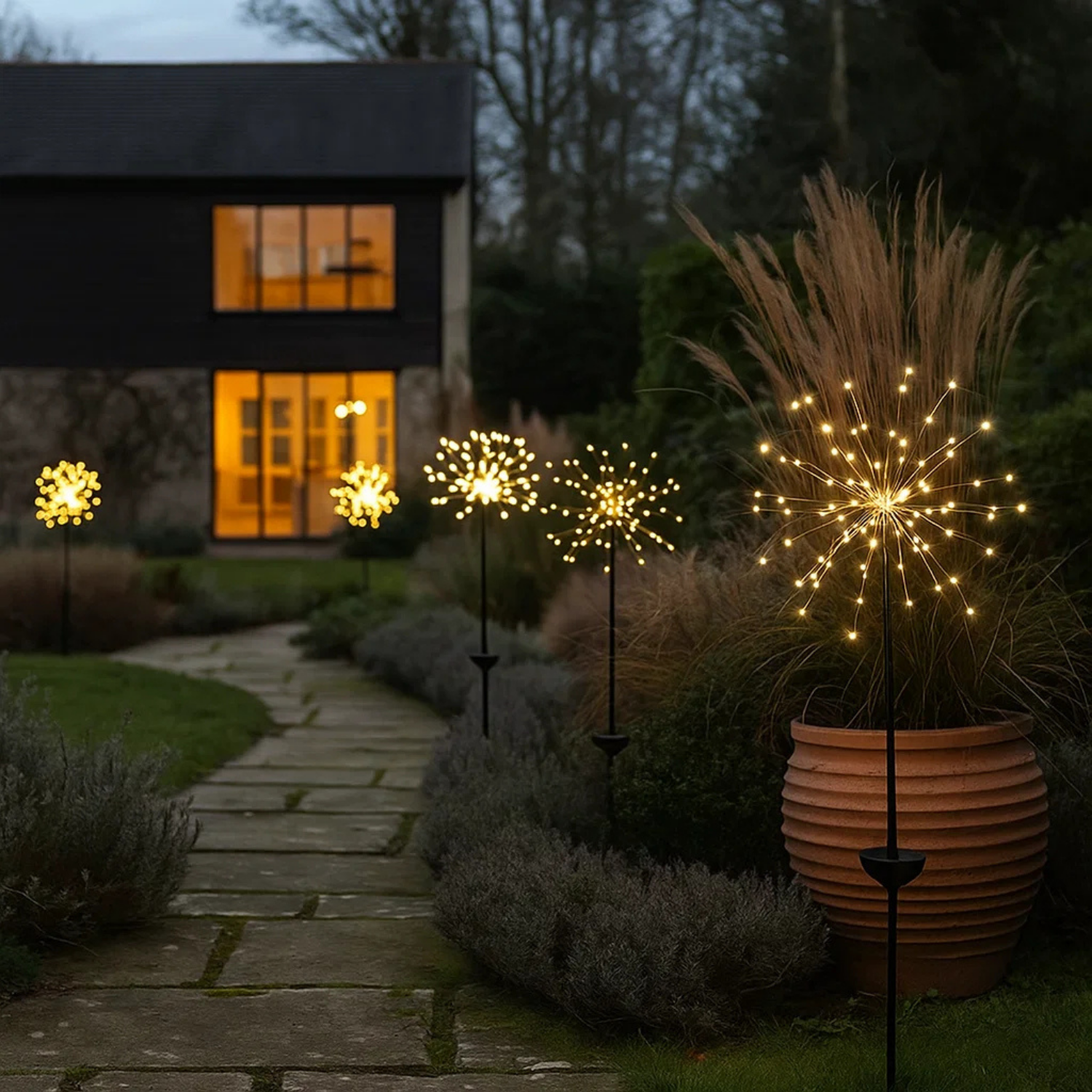 Firework Solar Garden Light Stake