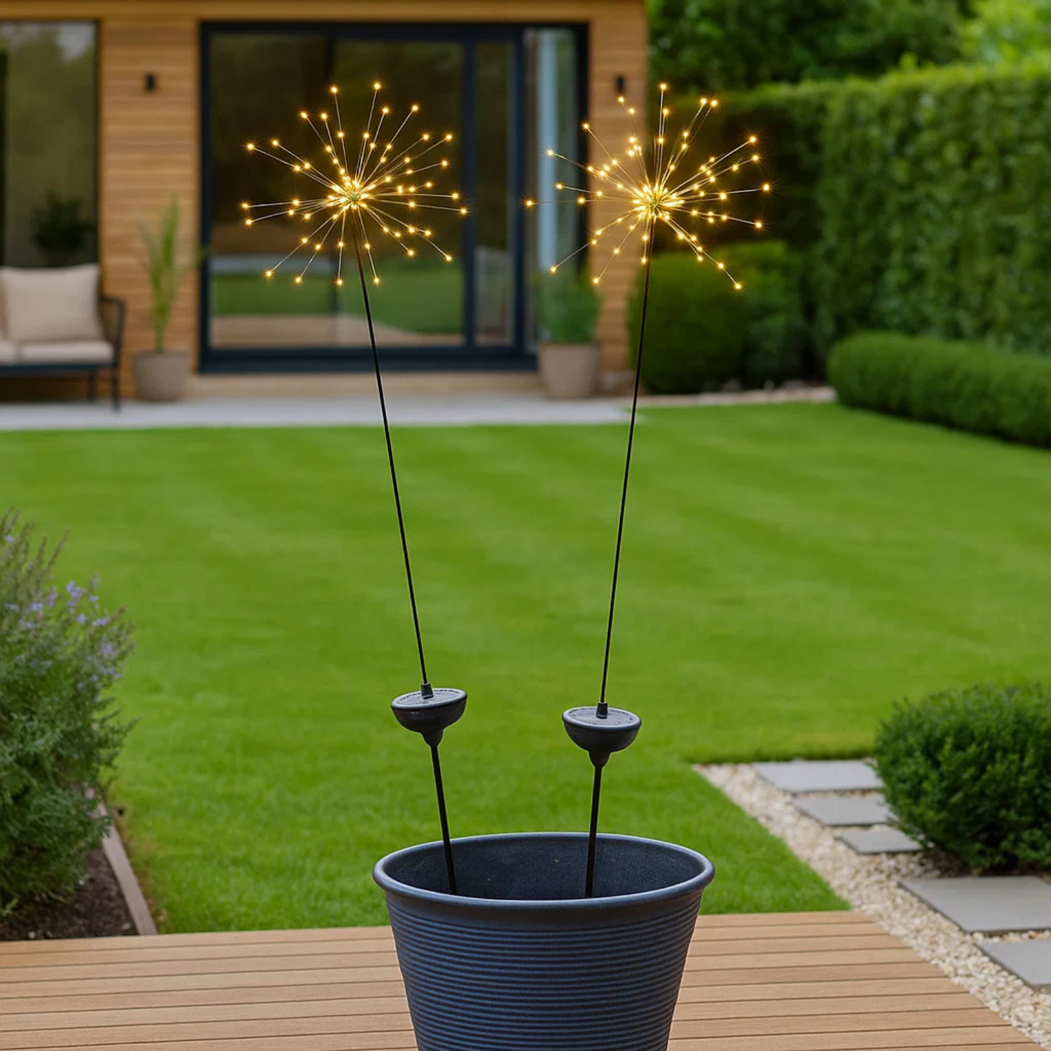 Firework Solar Garden Light Stake