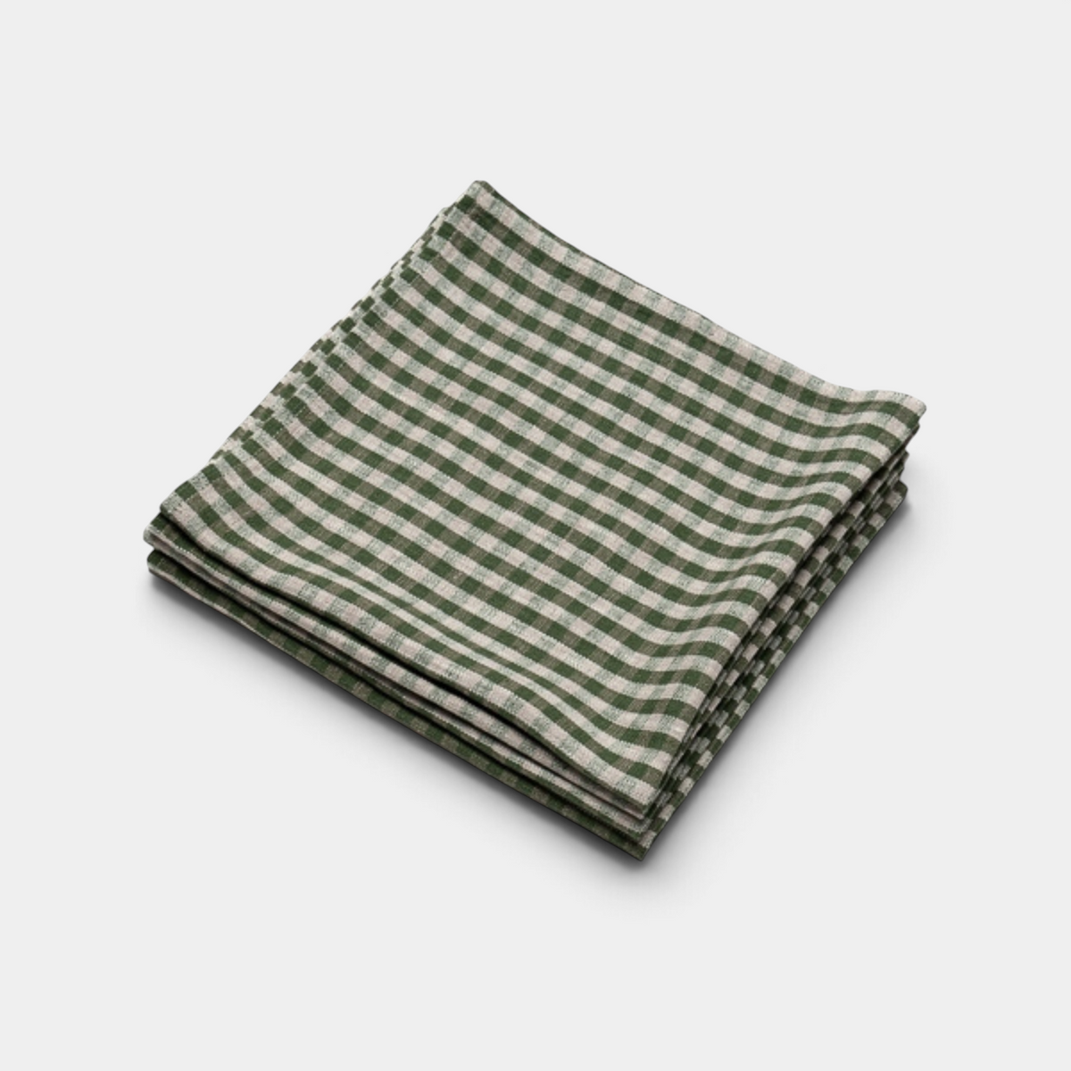 Gingham Linen Napkin - Forest Green (Set of 4)