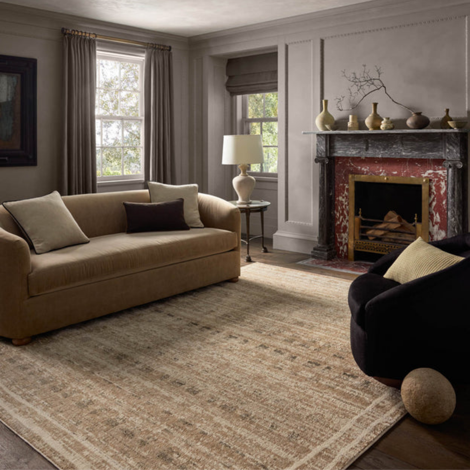 Jeremiah Brent x Loloi Bleecker Khaki/Natural Rug