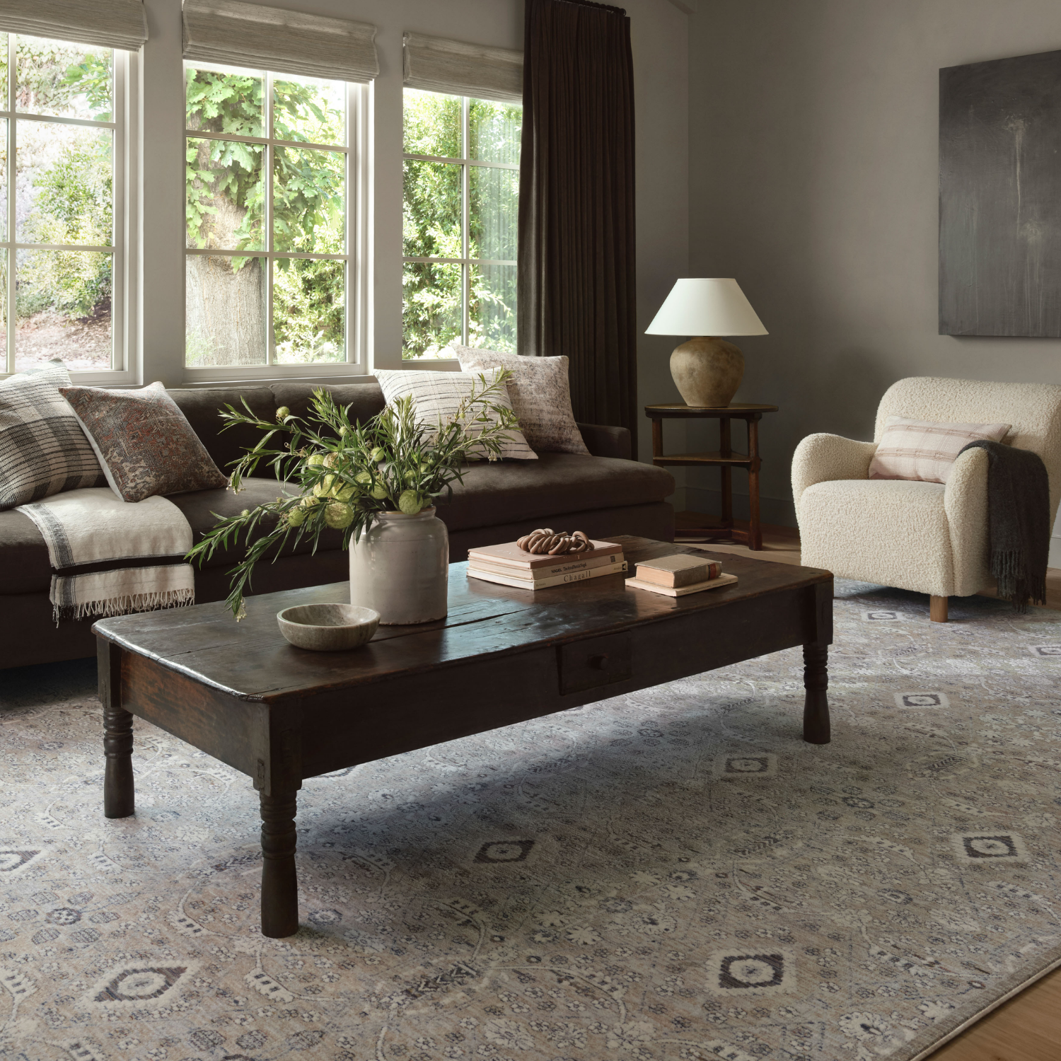 Amber Lewis x Loloi Zuma Silver/ Sky Rug