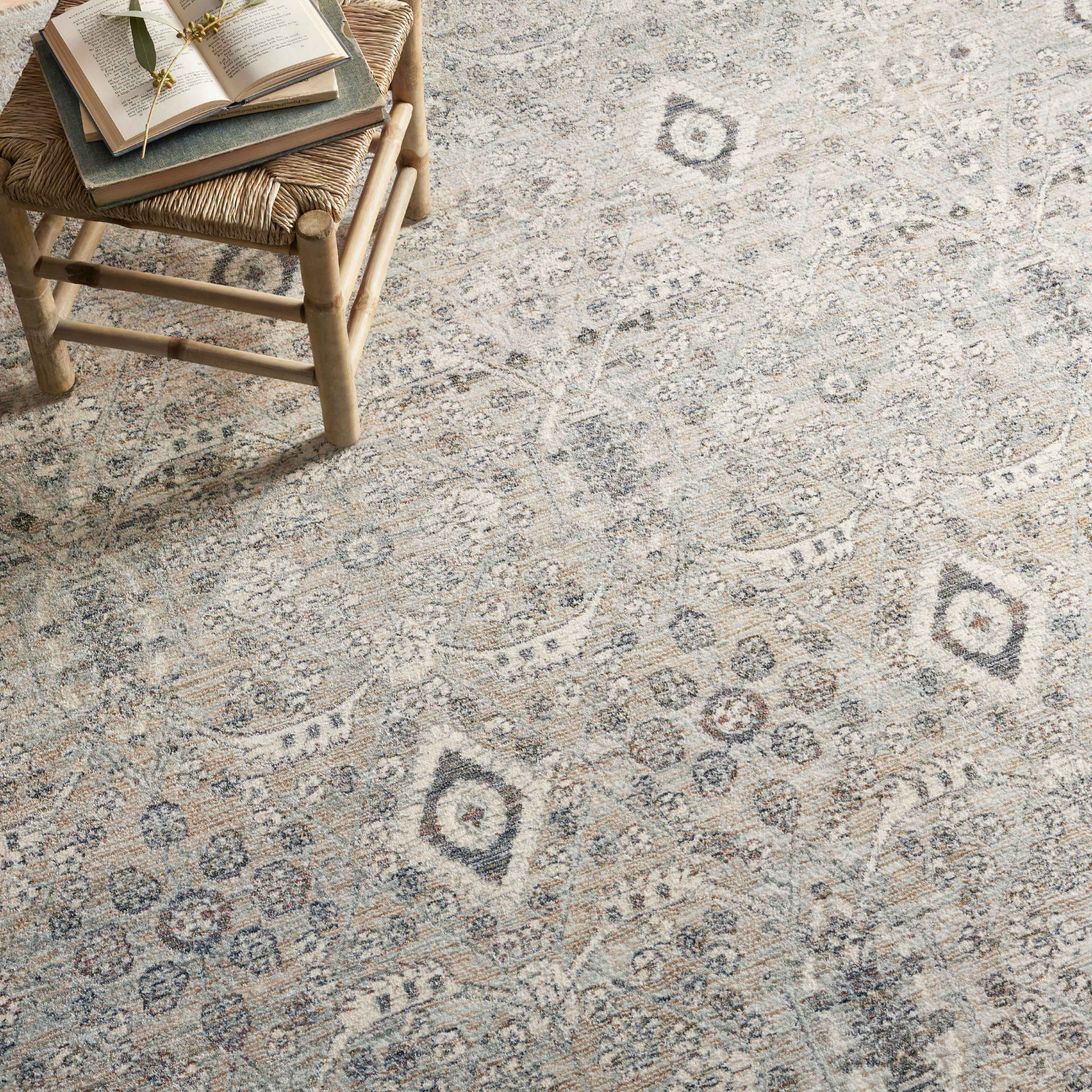 Amber Lewis x Loloi Zuma Silver/ Sky Rug