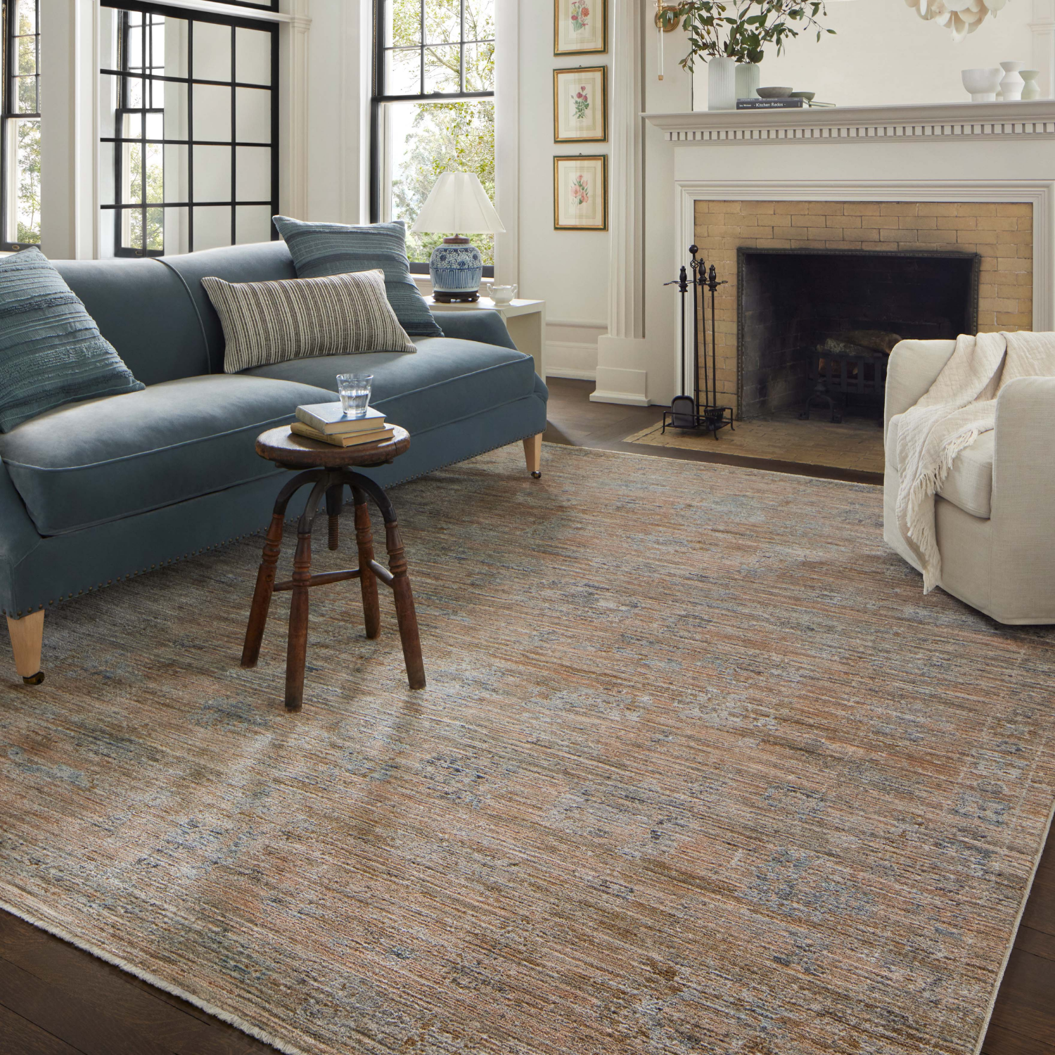 Jean Stoffer X Loloi Katherine Copper/ Steel Rug