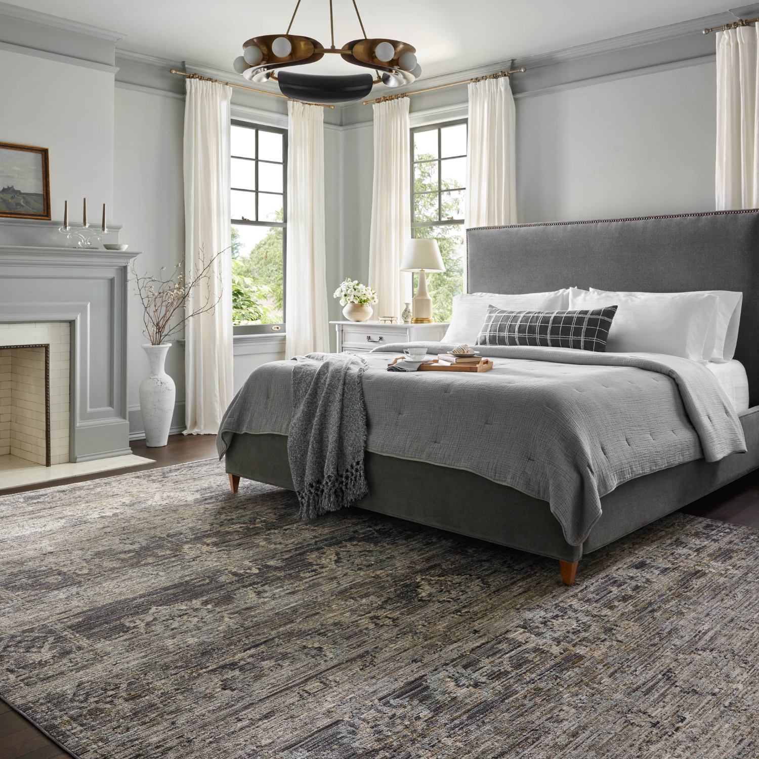 Jean Stoffer X Loloi Katherine Graphite/ Jade Rug