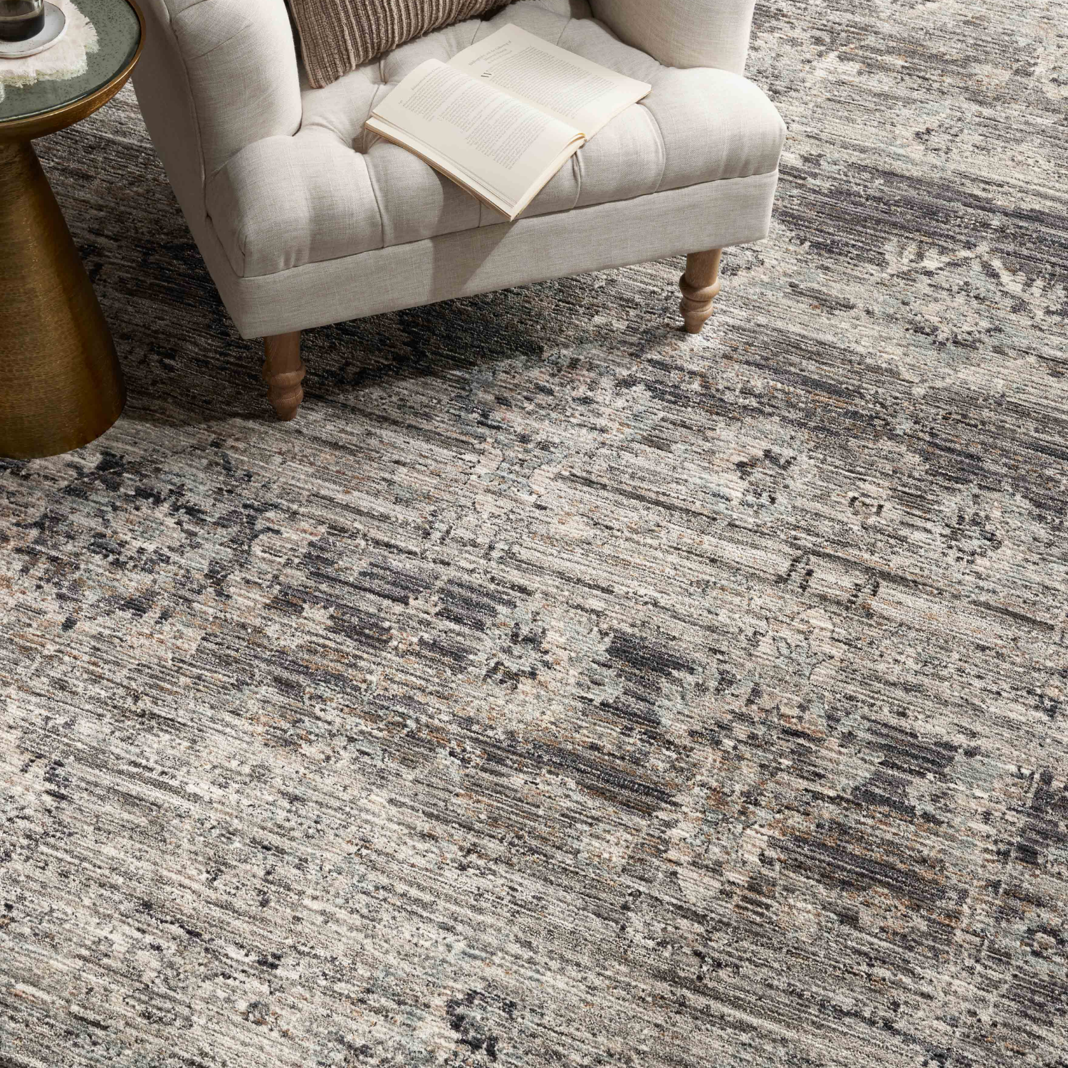 Jean Stoffer X Loloi Katherine Graphite/ Jade Rug