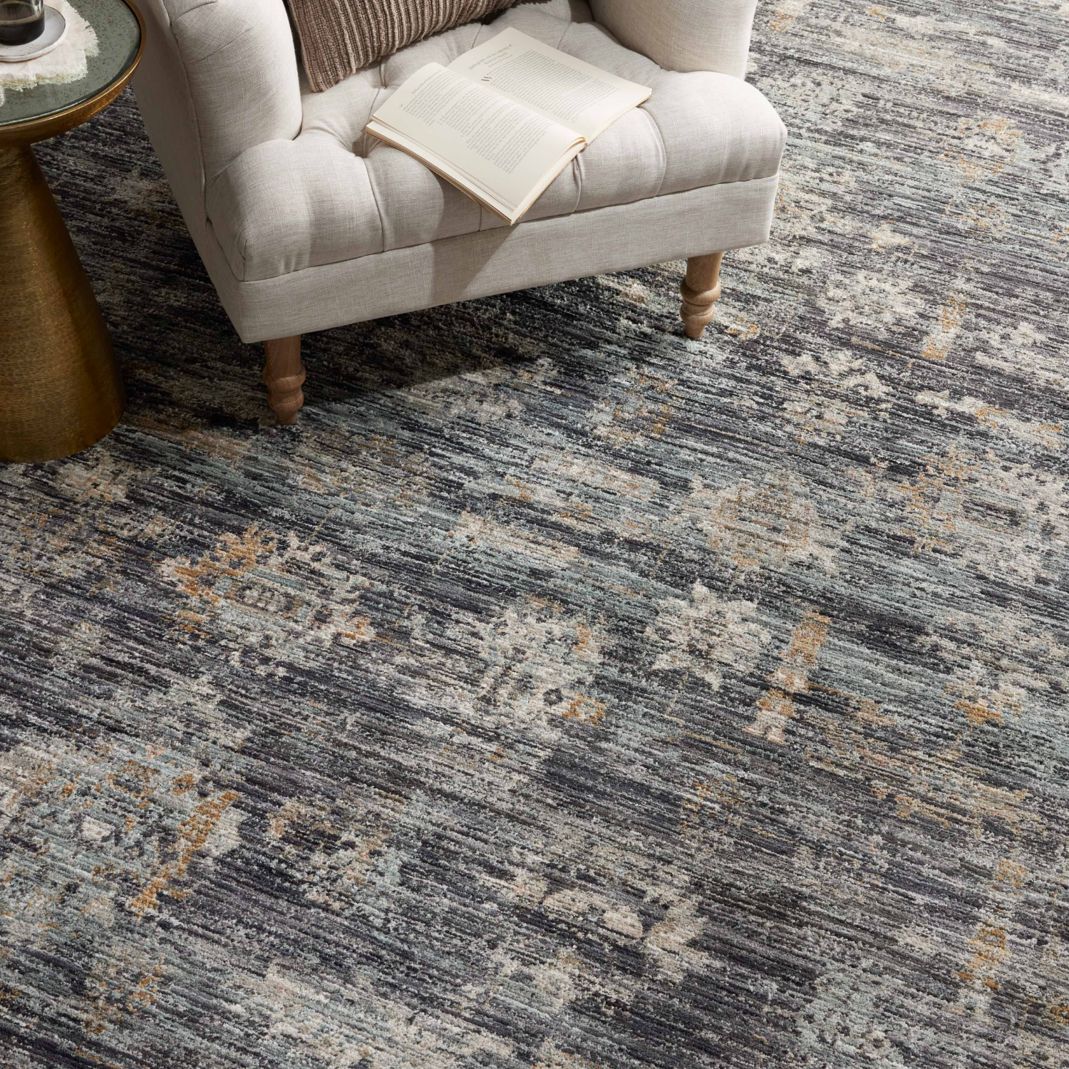 Jean Stoffer X Loloi Katherine Ink/ Jade Rug