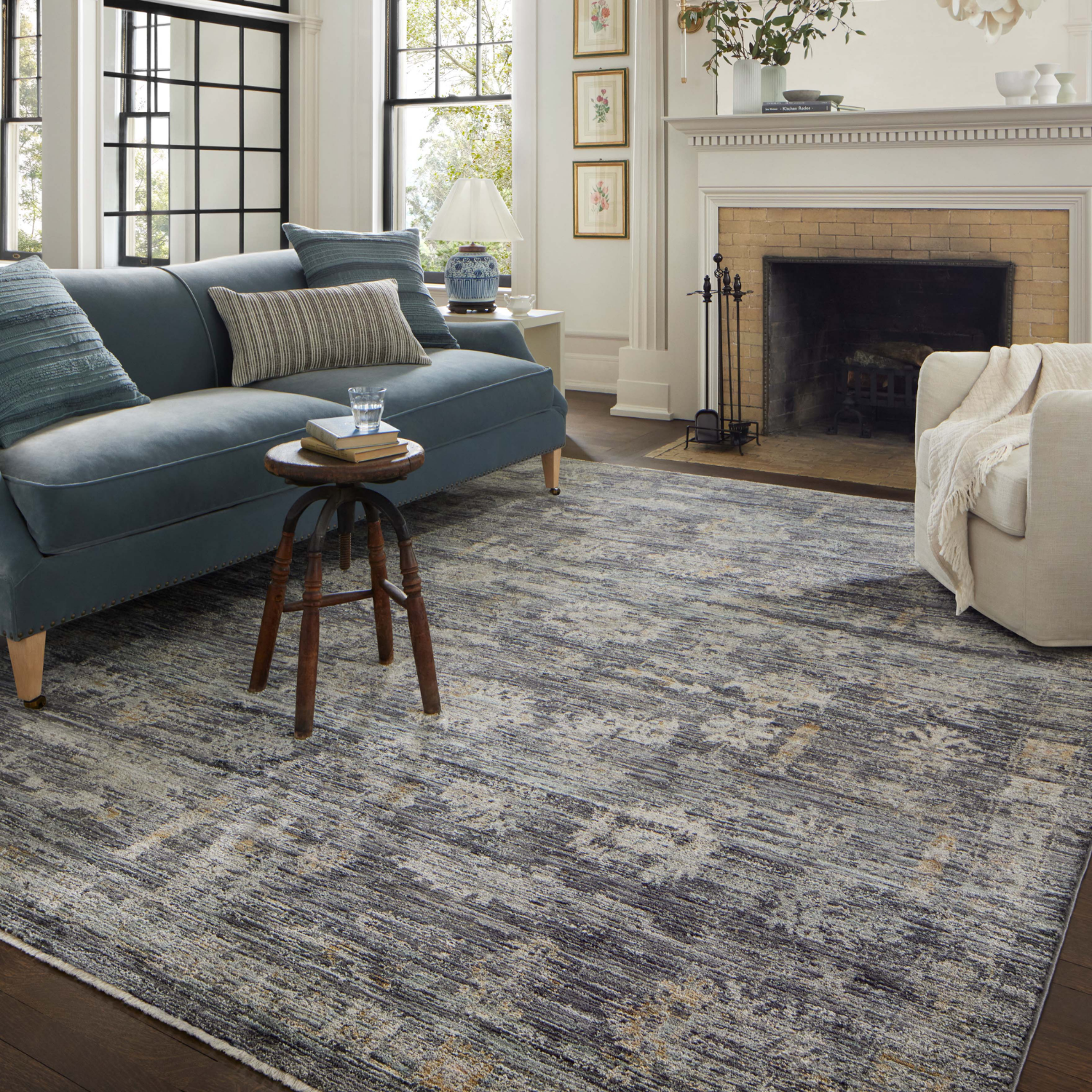 Jean Stoffer X Loloi Katherine Ink/ Jade Rug
