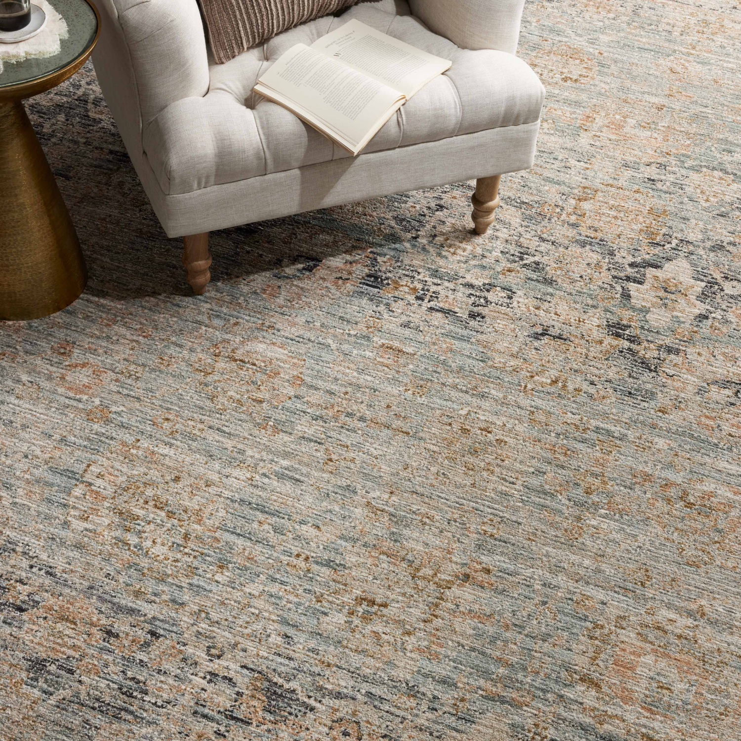 Jean Stoffer X Loloi Katherine Ocean/ Coral Rug