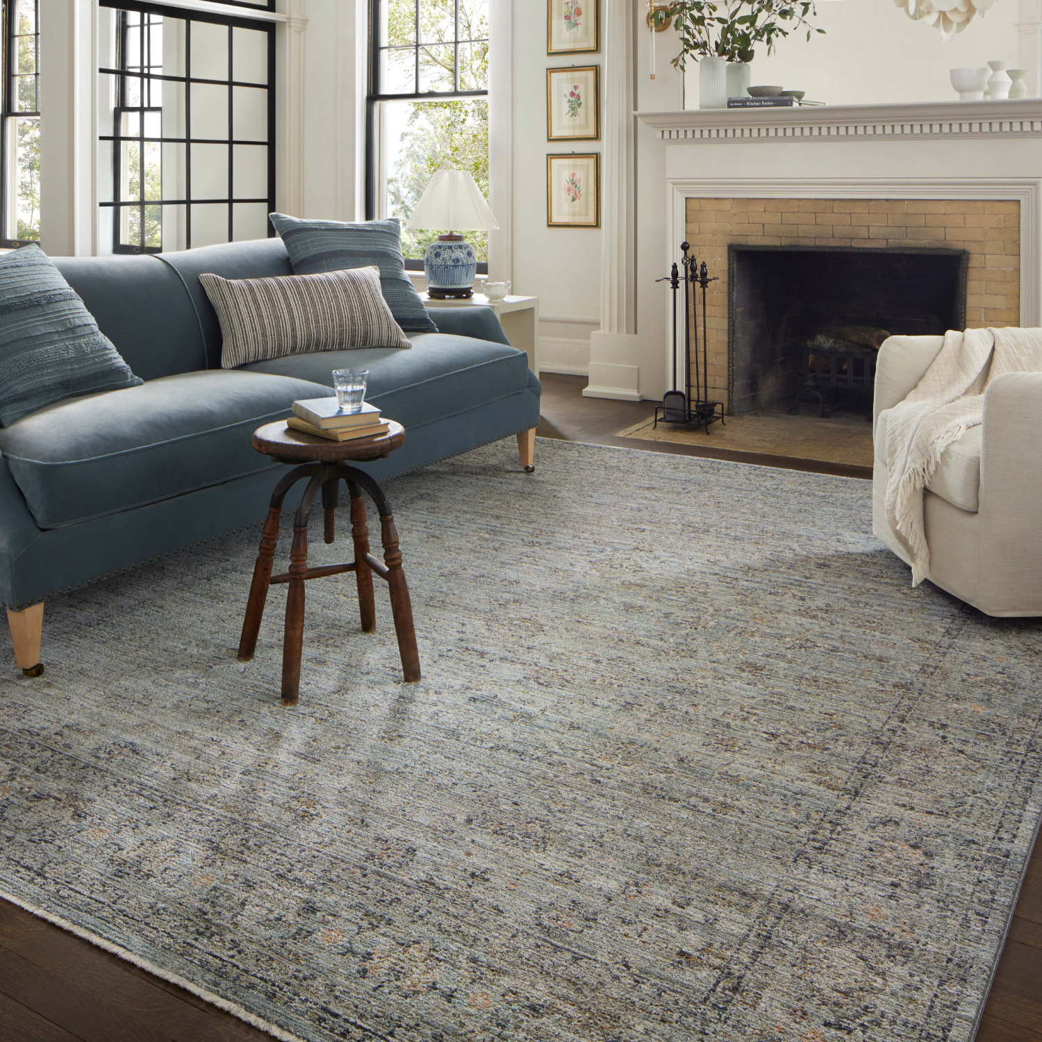 Jean Stoffer X Loloi Katherine Ocean/ Gold Rug