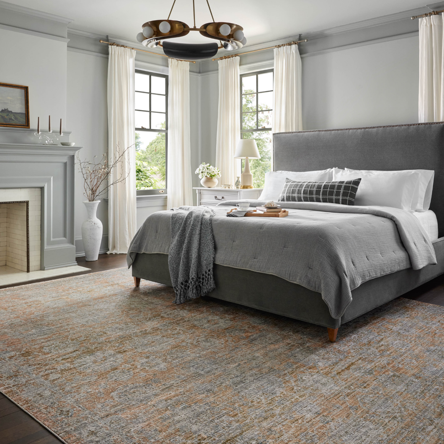 Jean Stoffer X Loloi Katherine Terracotta/ Smoke Rug