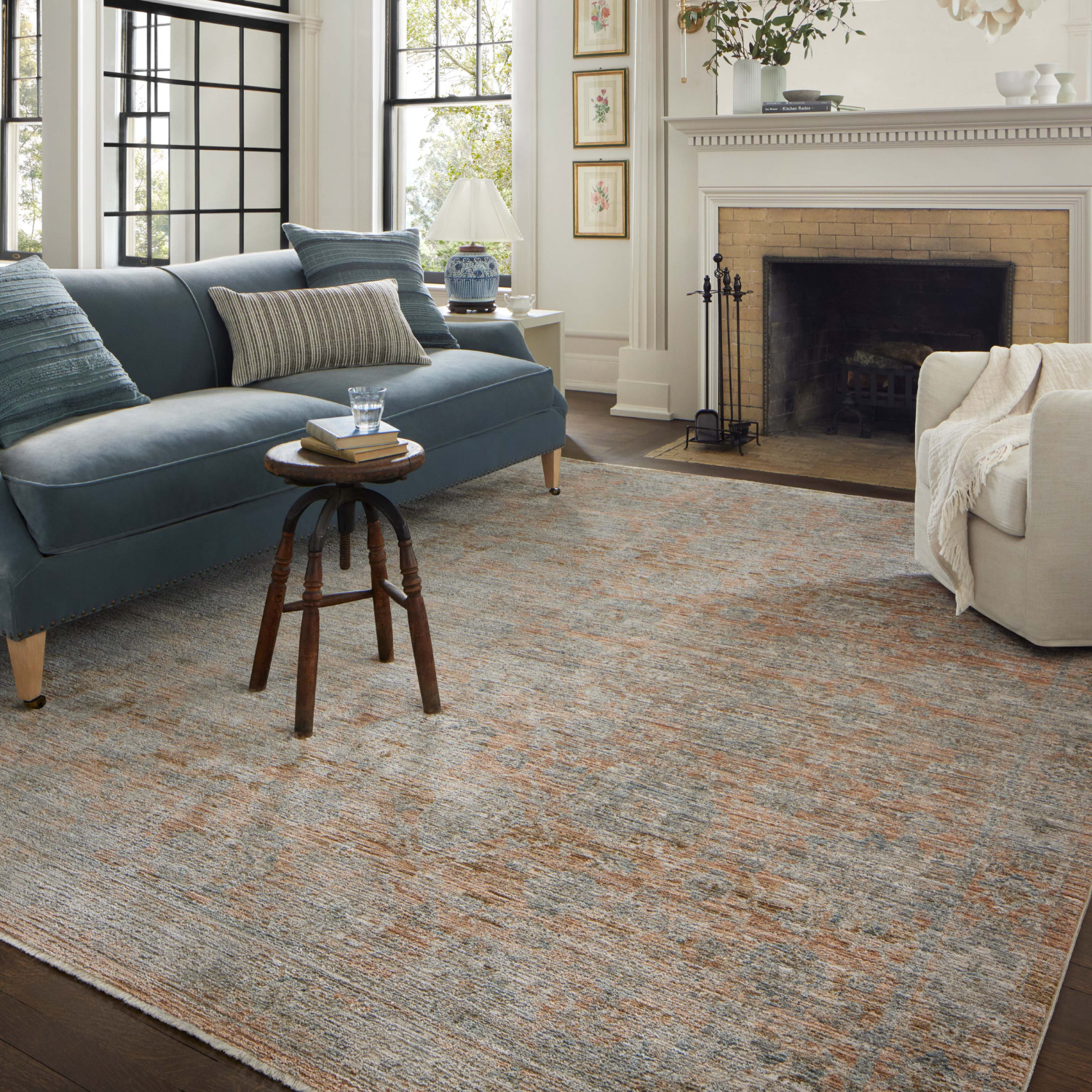 Jean Stoffer X Loloi Katherine Terracotta/ Smoke Rug
