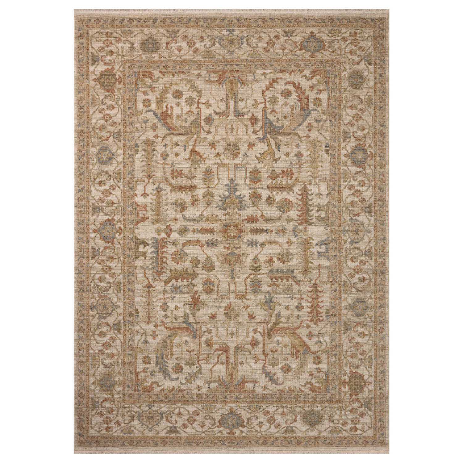 Loloi Reign Ivory/ Sunset Wool Rug