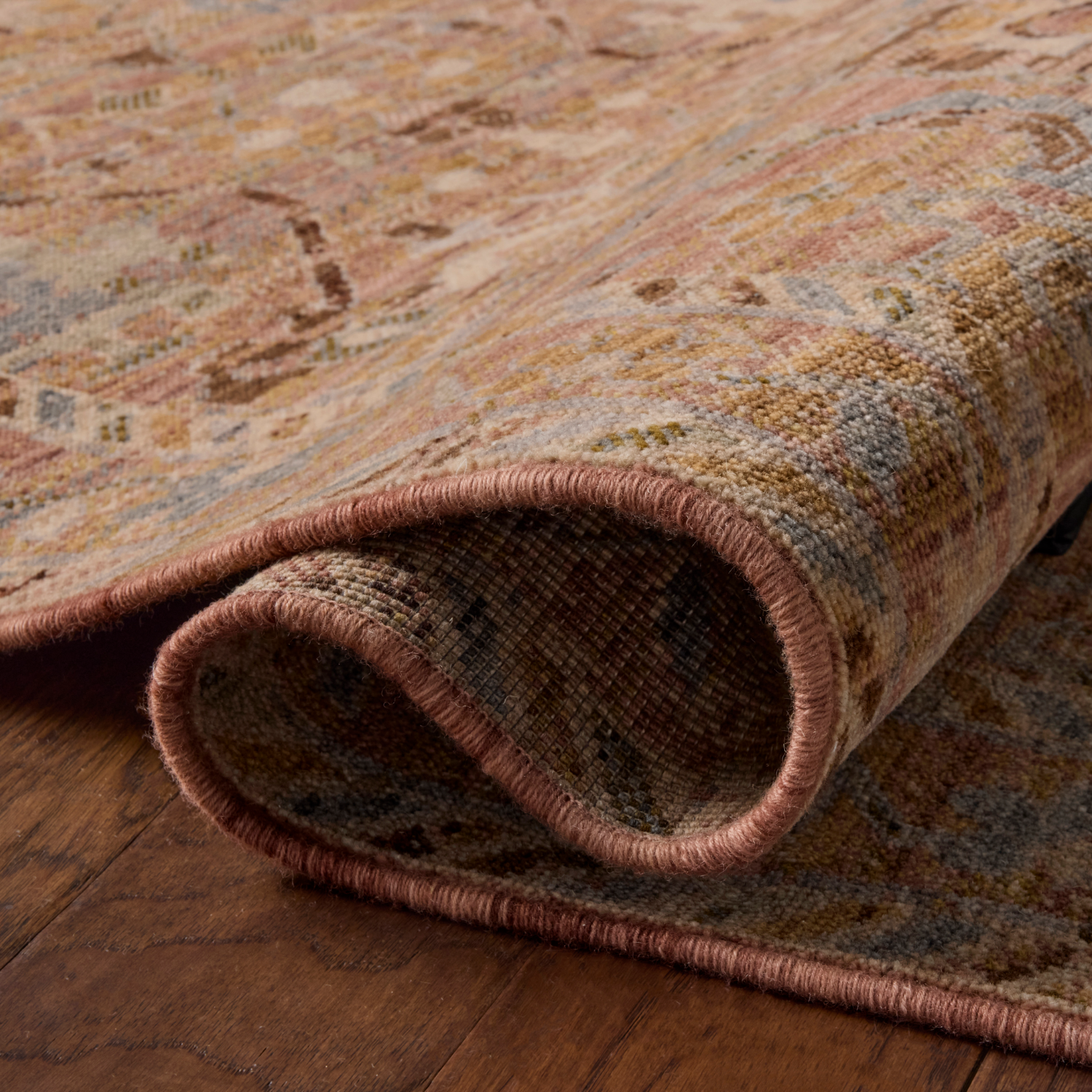 Loloi Reign Pink/ Multi Wool Rug