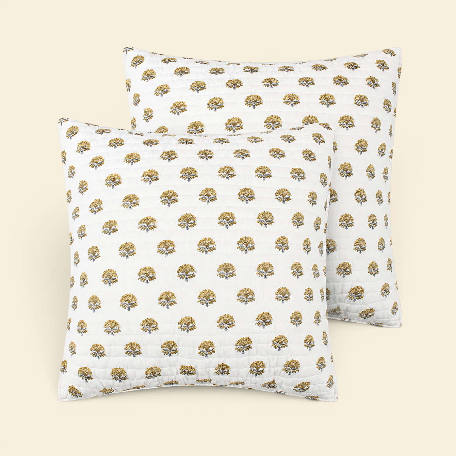 Maison Jardin Bush Ivory Euro Sham (Set of 2)