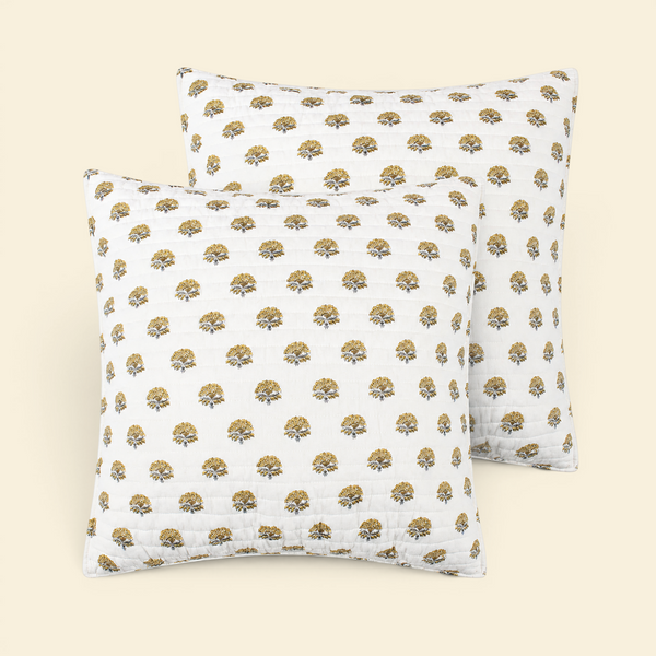 Maison Jardin Bush Ivory Euro Sham (Set of 2)