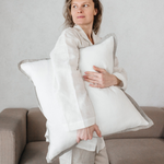 Adelaide Eggshell Linen Toss Pillow