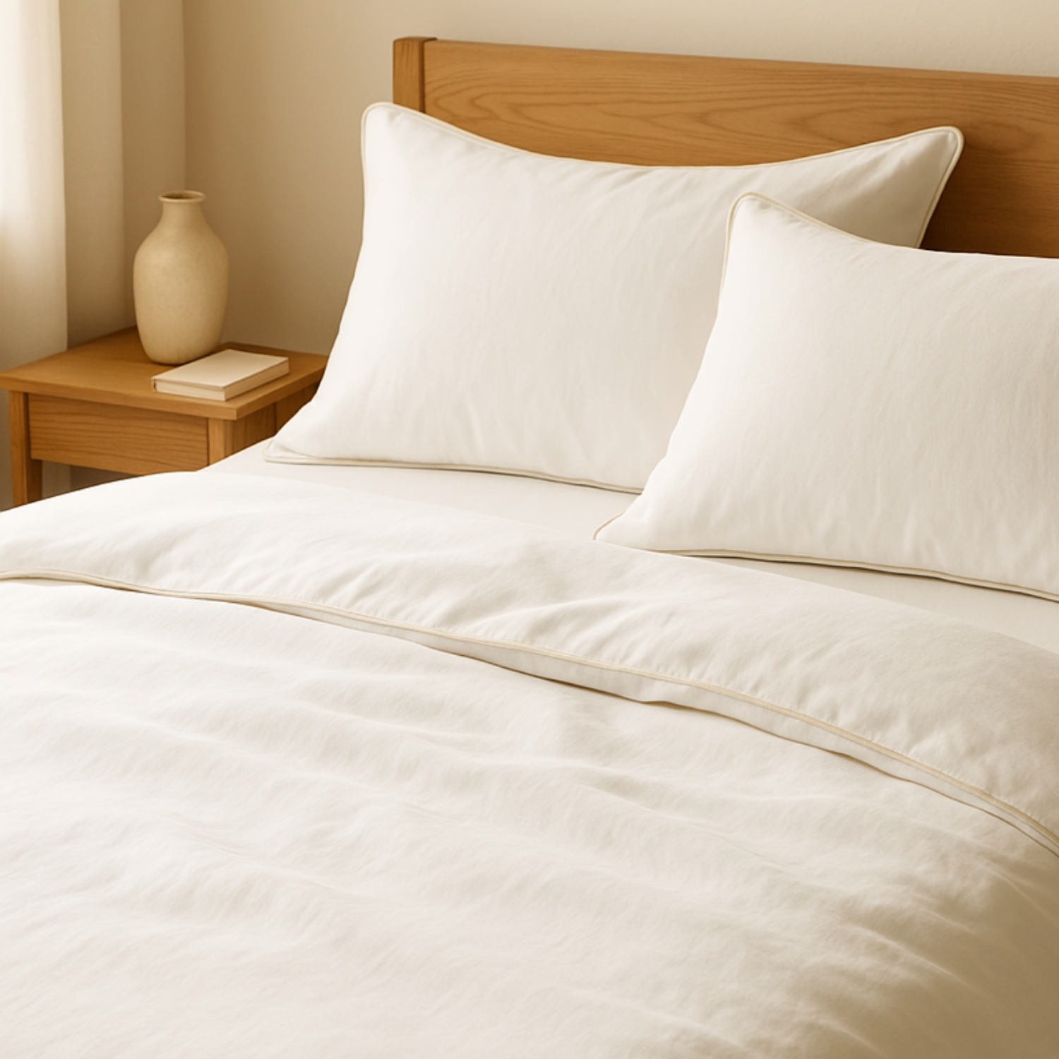 Sarnia Natural/White Duvet Cover