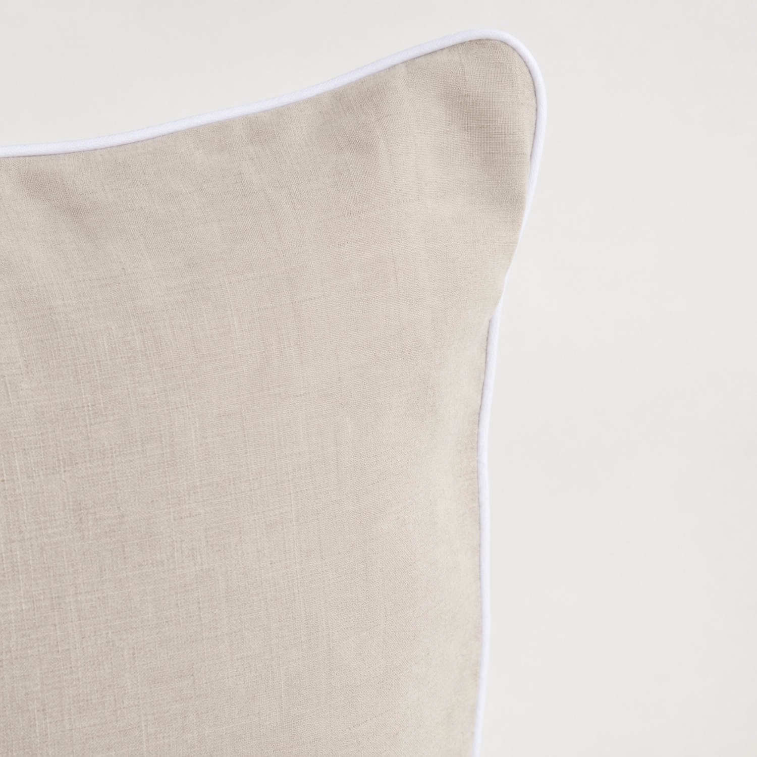 Sarnia Natural/White Linen Bedding (Set of 3)