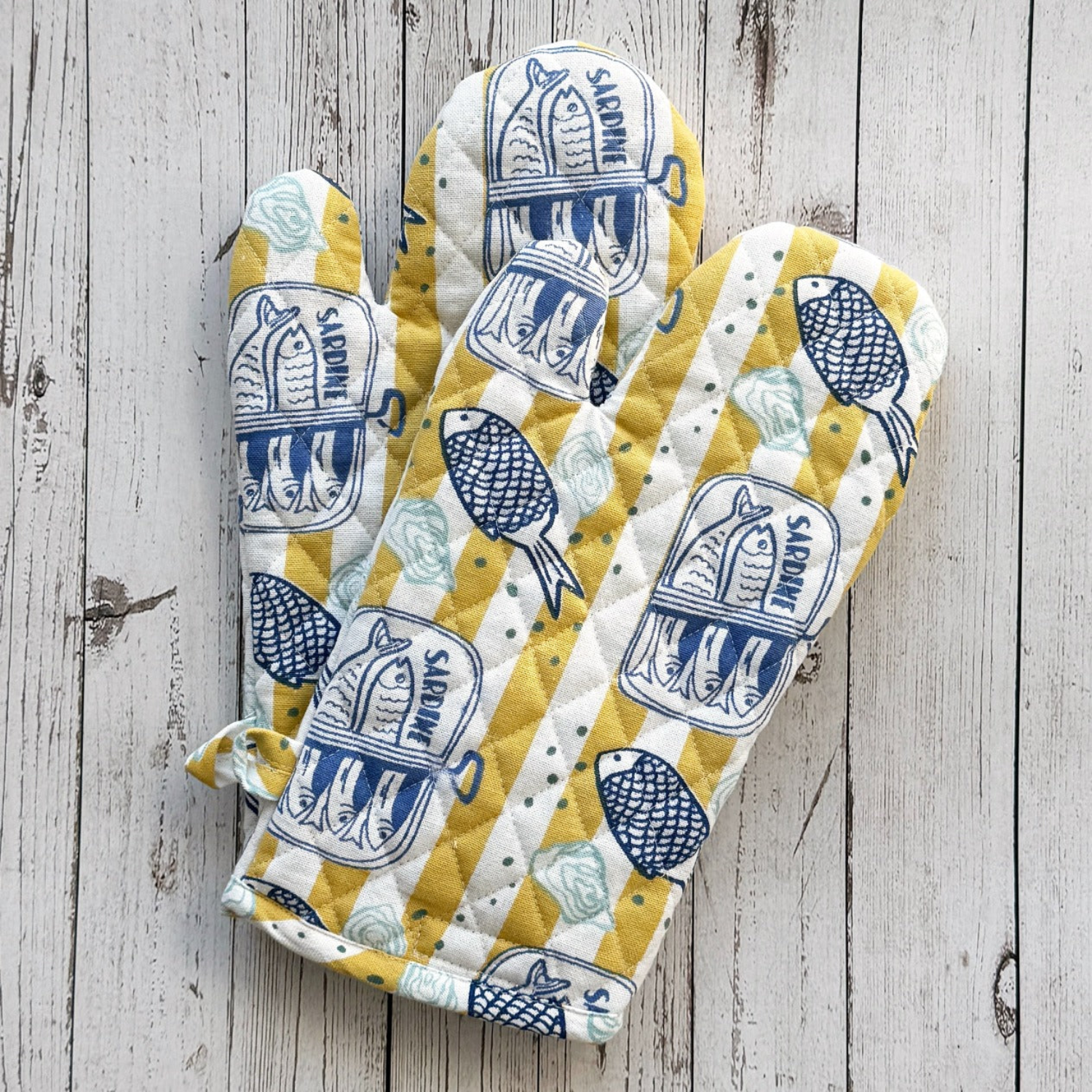 Salty Sardine Cotton Oven Mitt (Set of 2)