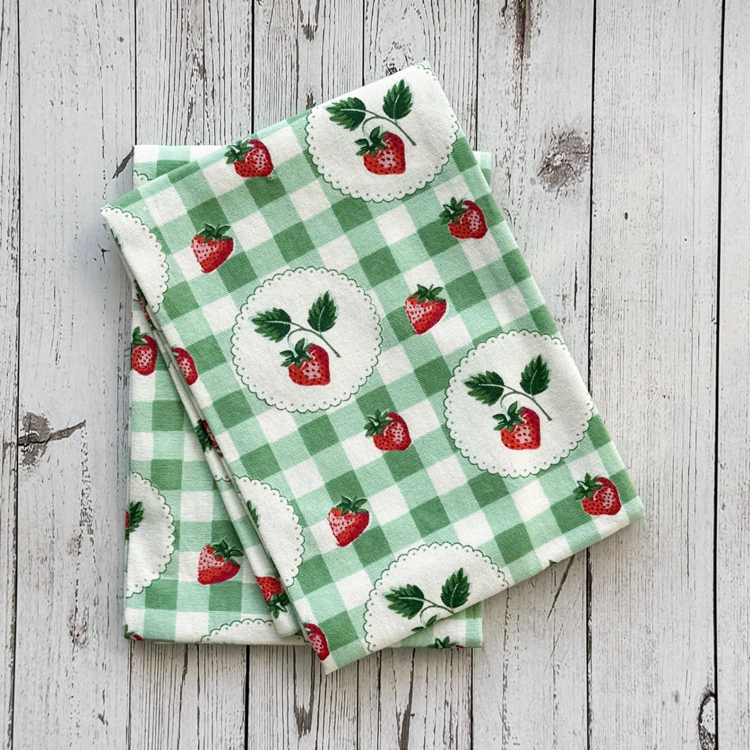 Strawberry Field Cotton Tea Towel (Set of 2)