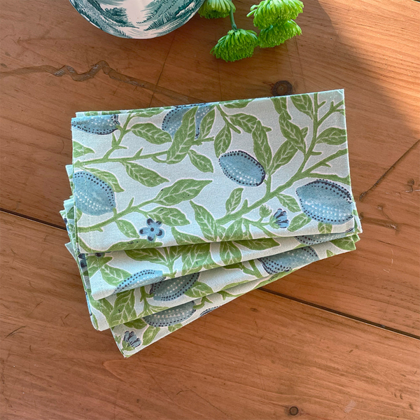 Azure Buds Cotton Napkins Set of 4