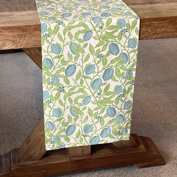 Azure Buds Cotton Runner