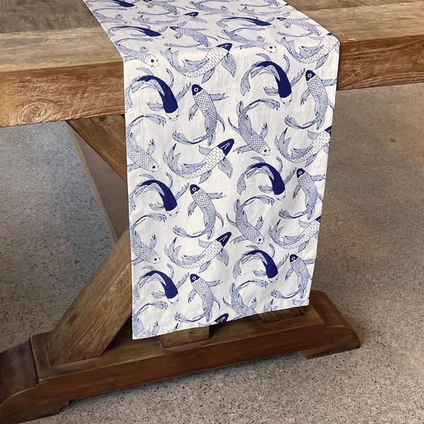 Pond Life Cotton Table Runner