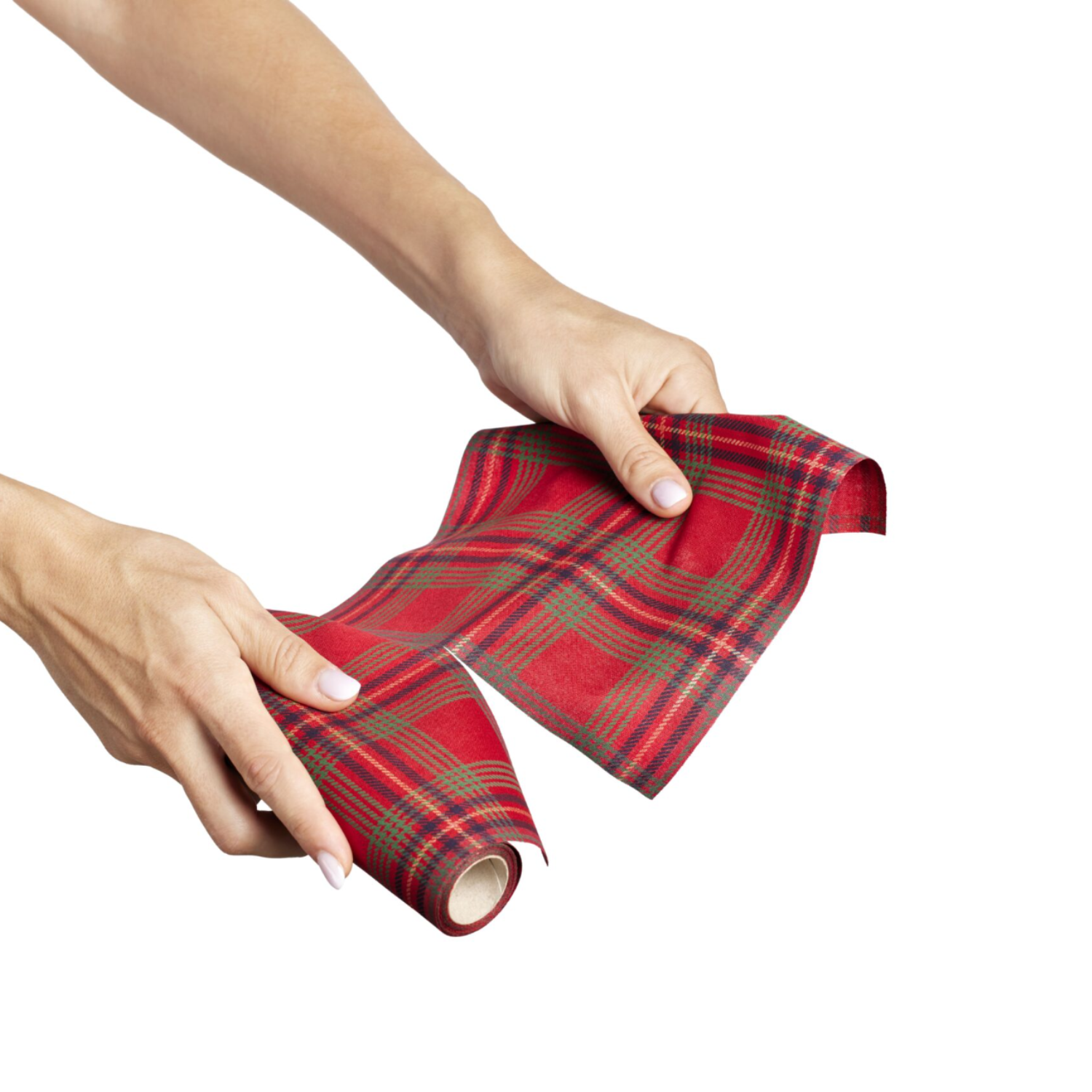 Reusable Red Tartan Cotton Napkins (12pcs)