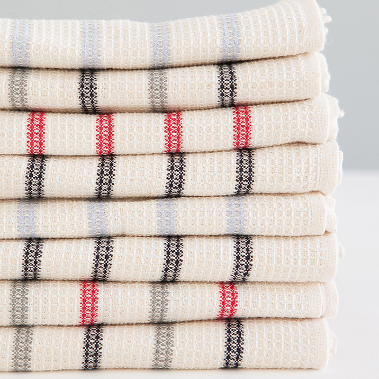 Honeycomb Black Striped Tea Towel