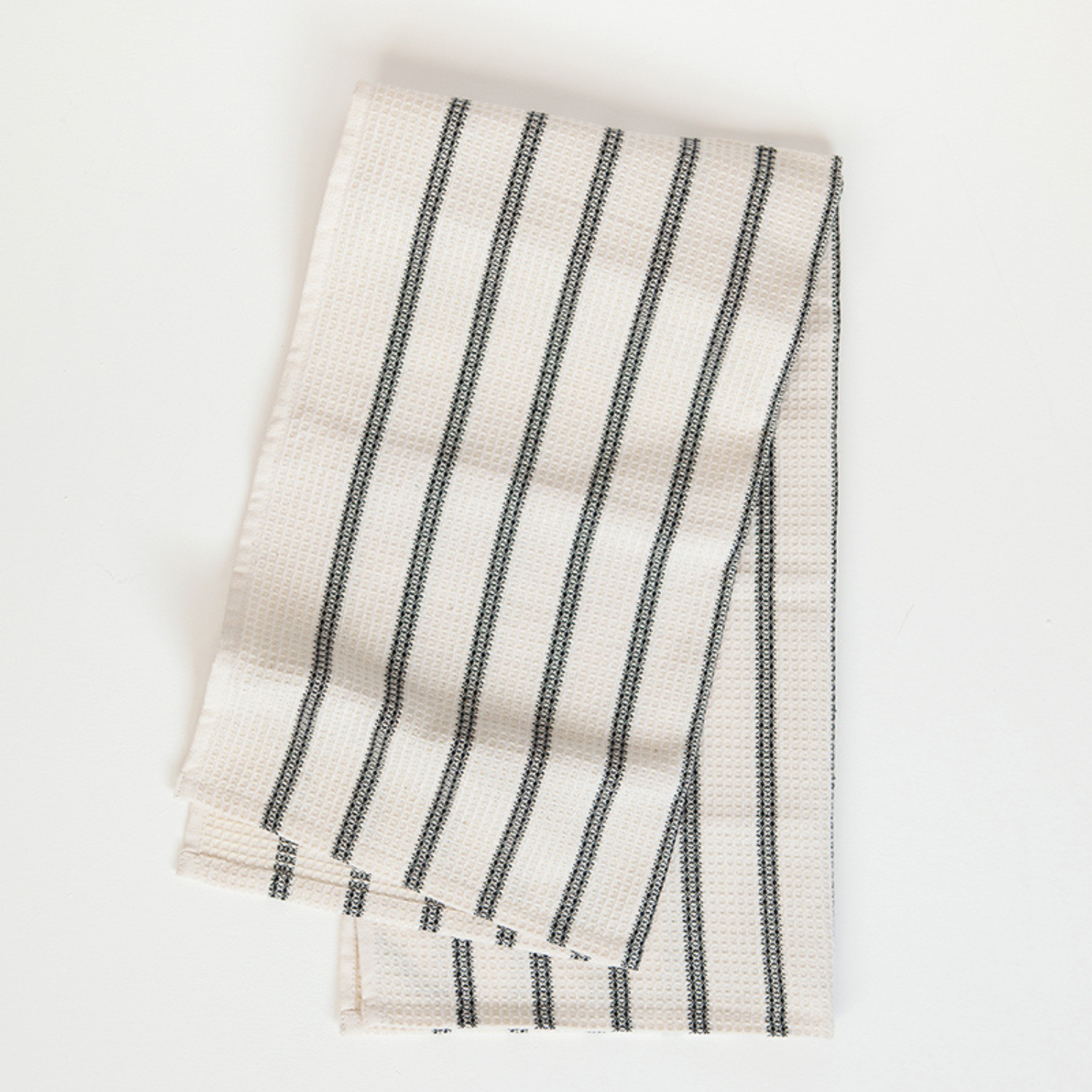 Honeycomb Black Striped Tea Towel