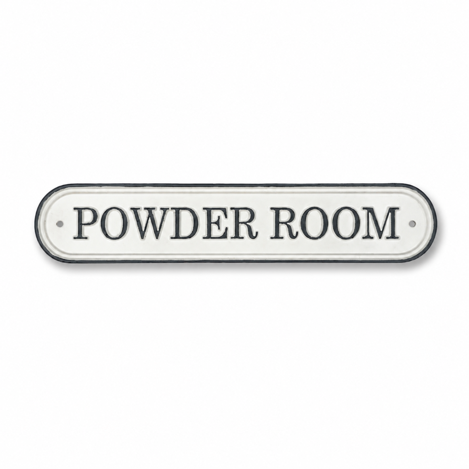 'Powder Room' Cast Metal Decorative Sign