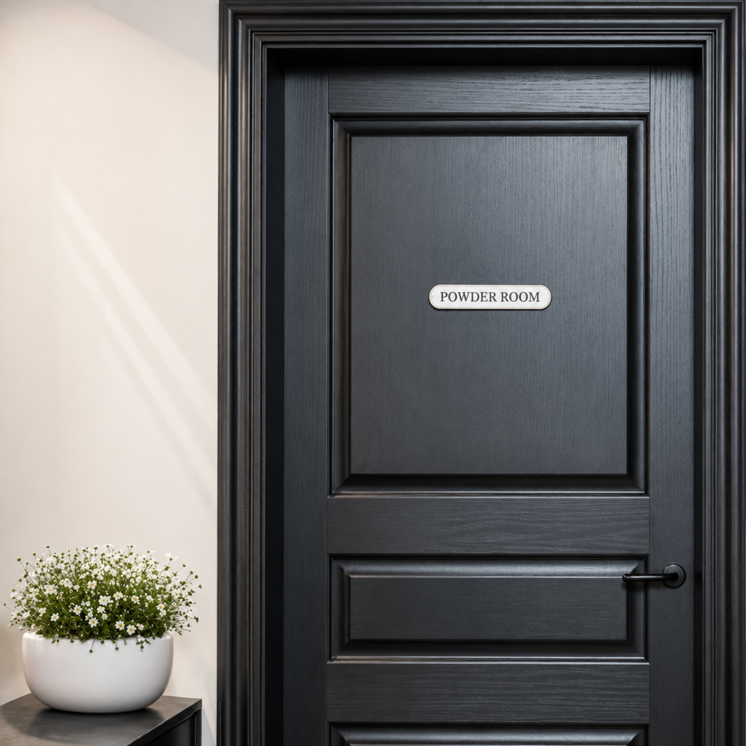 'Powder Room' Cast Metal Decorative Sign