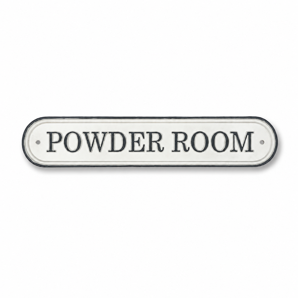 'Powder Room' Cast Metal Decorative Sign